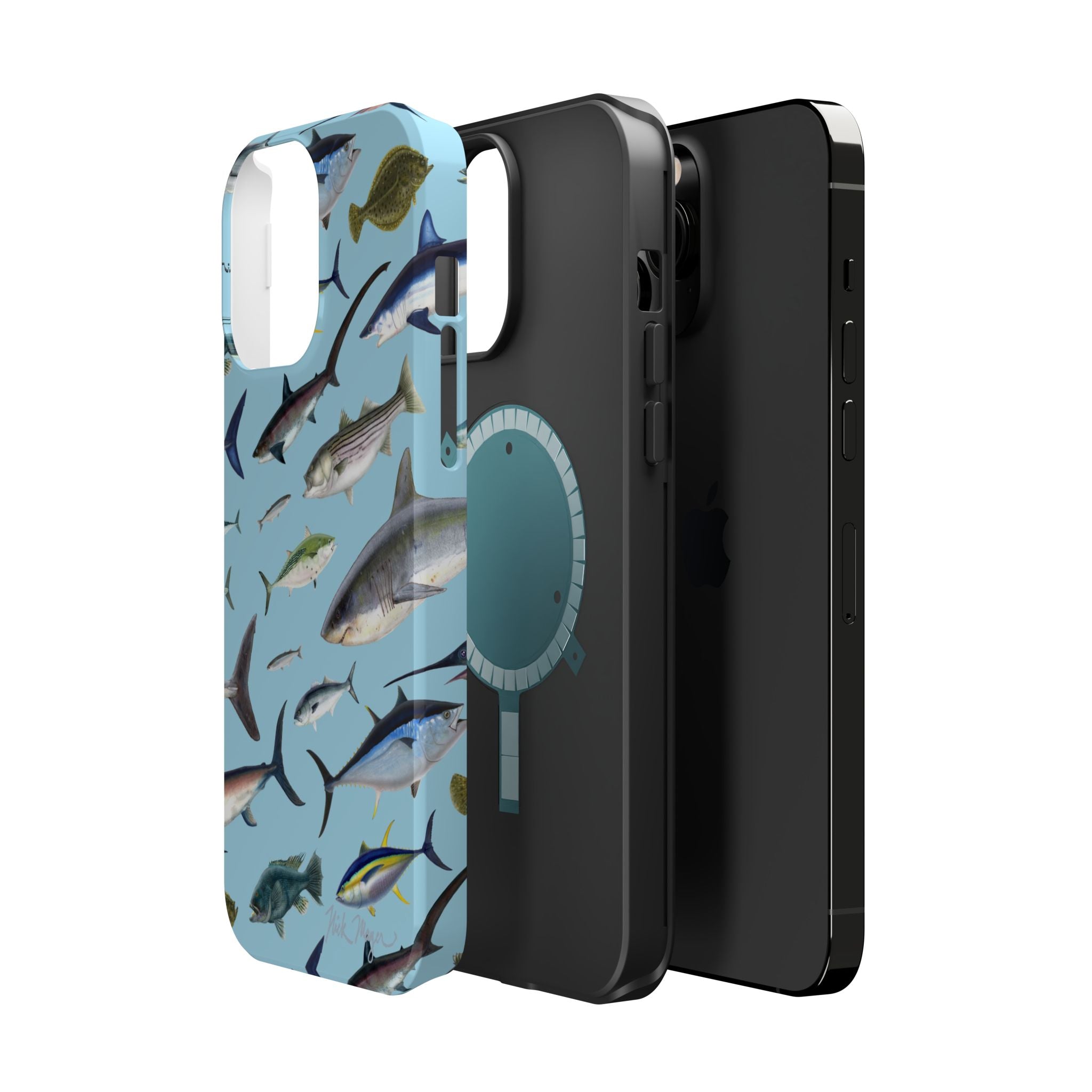 New England Fish Blue MagSafe iPhone Case