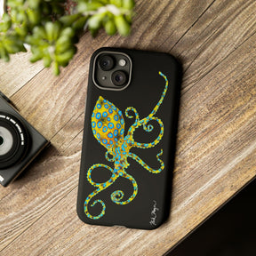 Blue Ringed Octopus Black iPhone 15 Case