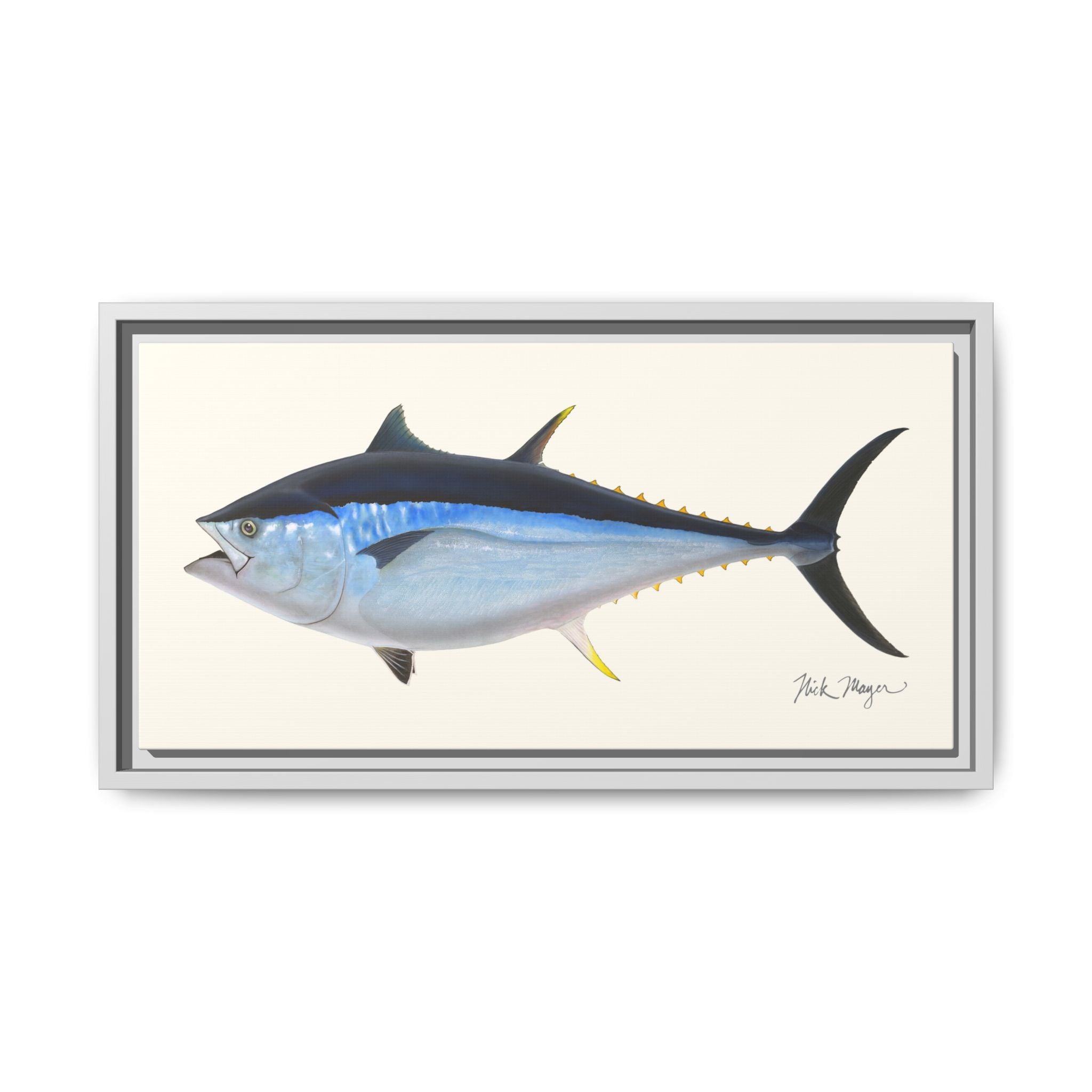 Giant Bluefin Tuna 2 Framed Canvas Print Printify