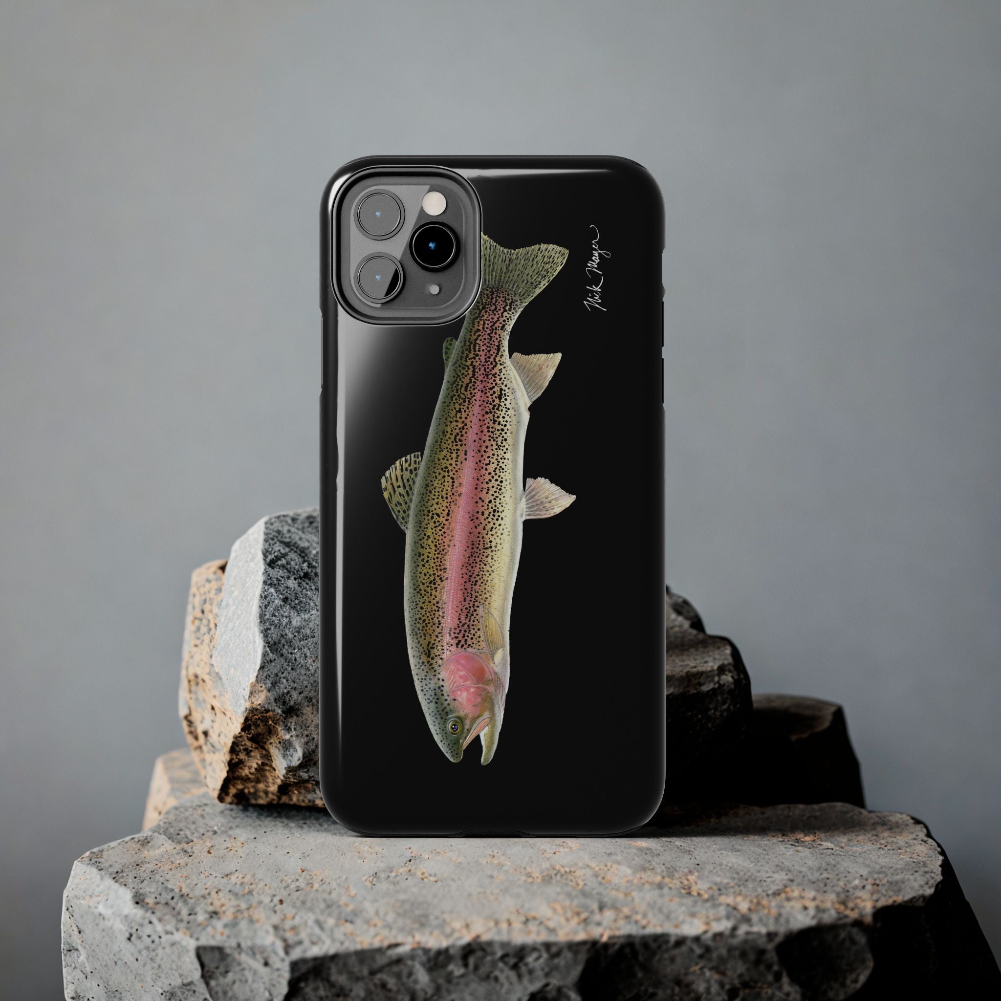 Rainbow Trout Black Phone Case (iPhone)