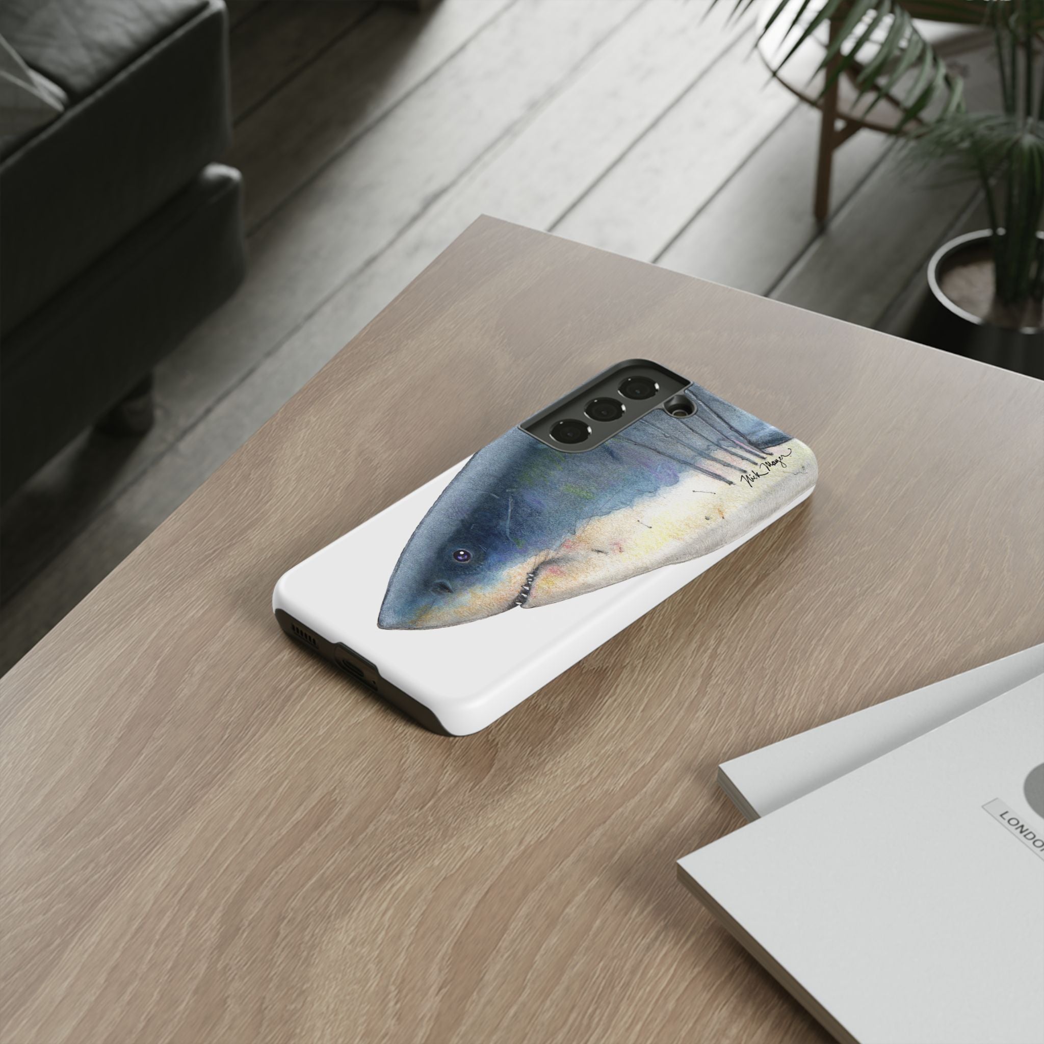Great White Shark Face Phone Case (Samsung) Printify