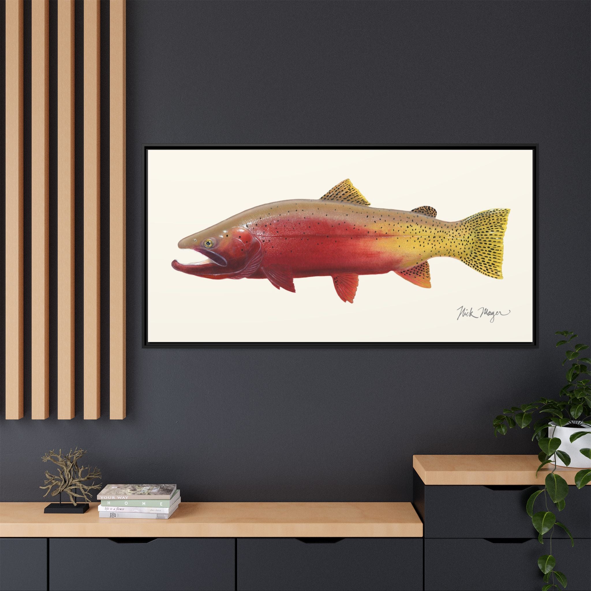 Cutthroat Trout II Framed Canvas Print Printify