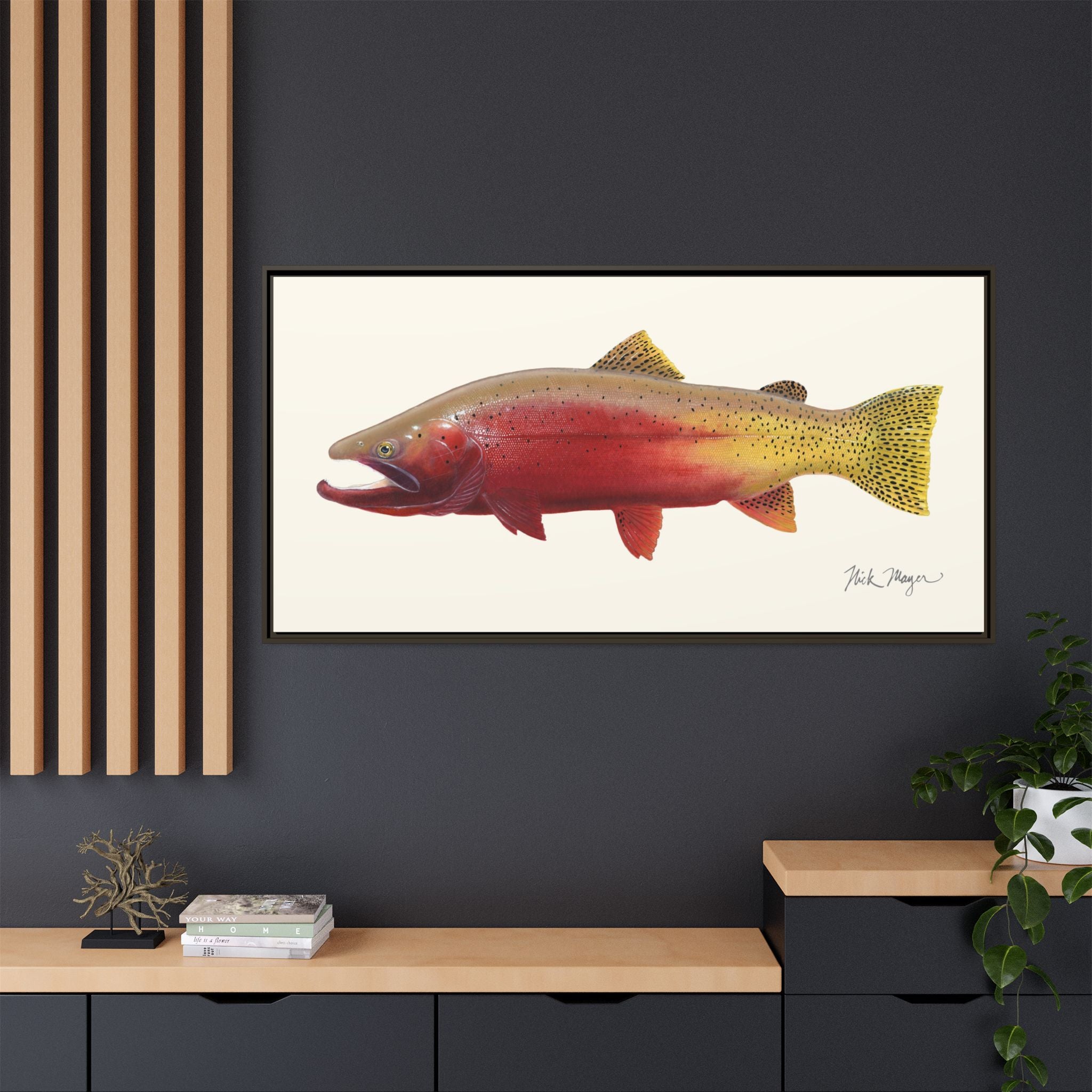 Cutthroat Trout II Framed Canvas Print Printify