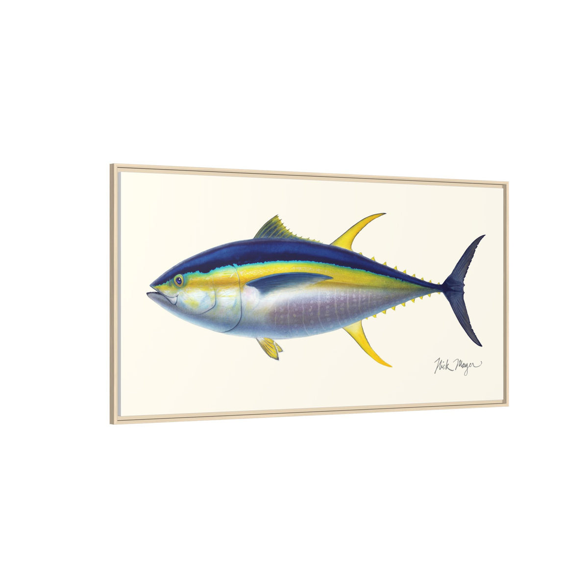 Yellowfin Tuna Framed Canvas Print Printify