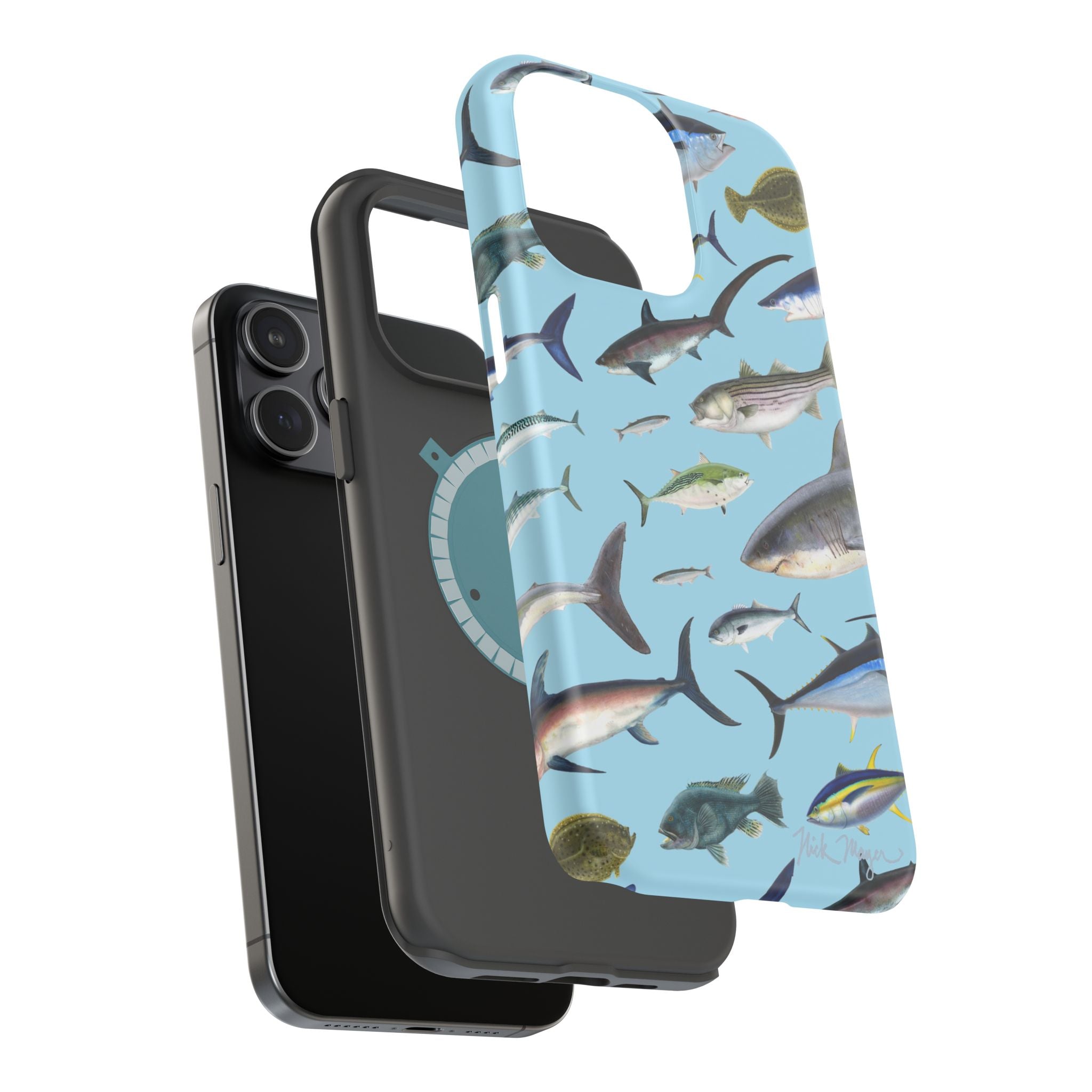 New England Fish Blue MagSafe iPhone Case