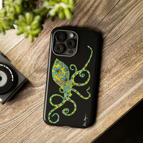 Blue Ringed Octopus Black iPhone 15 Case