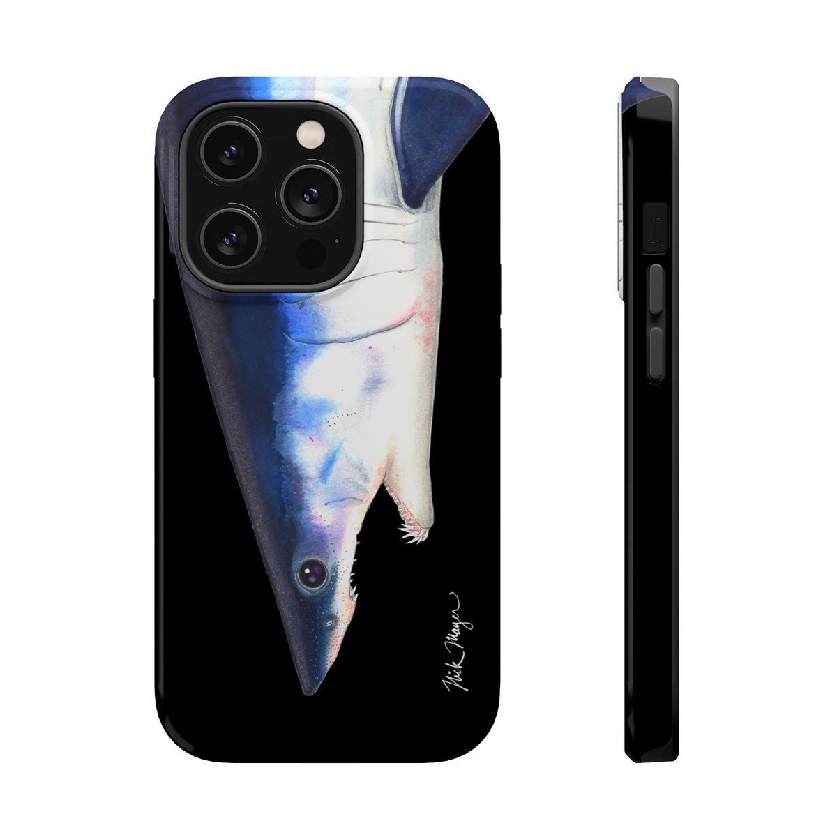 Mako Shark Face MagSafe Black iPhone Case Printify