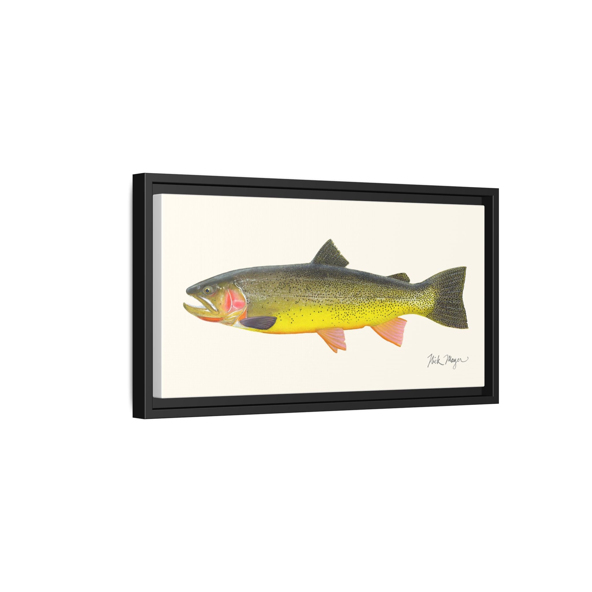 Cutthroat Trout III Framed Canvas Print Printify