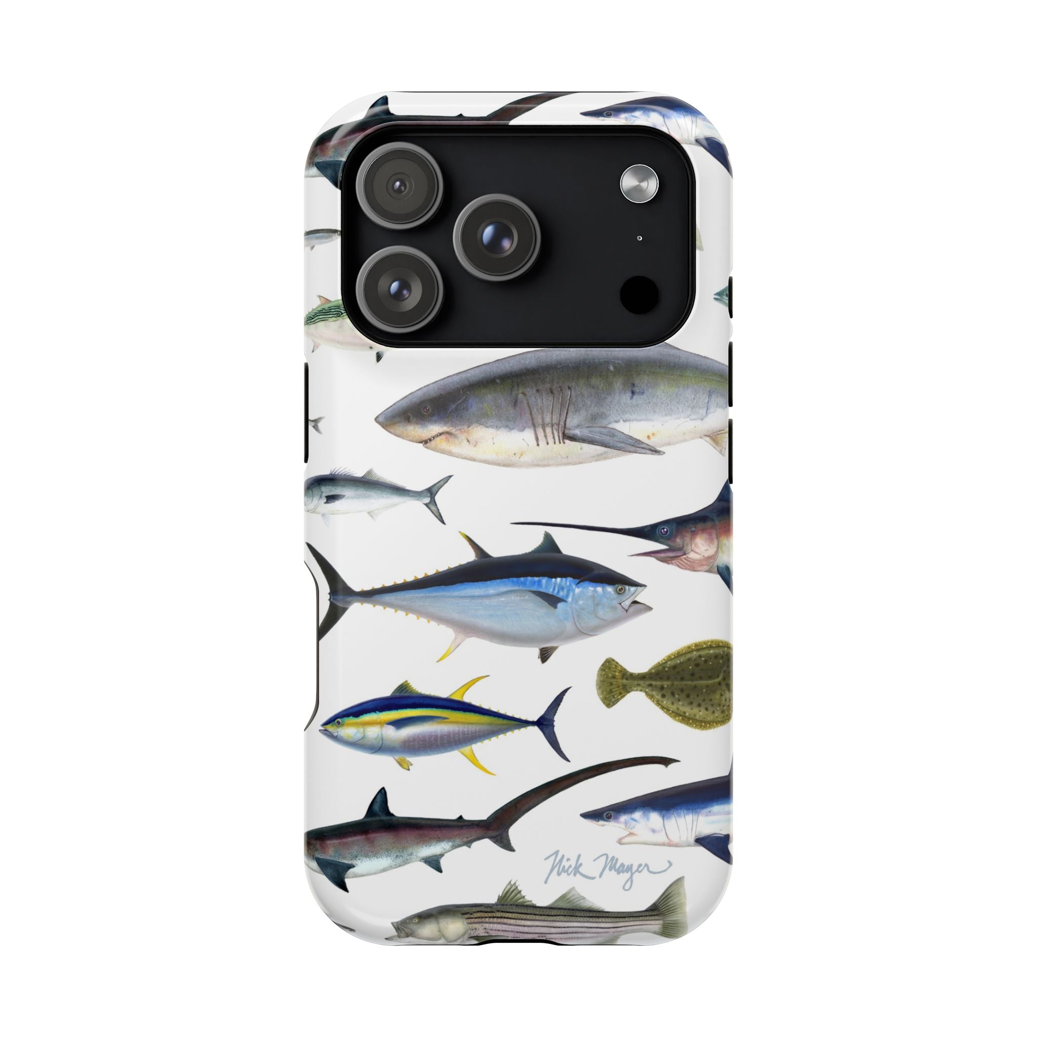 New England Fish White MagSafe iPhone Case