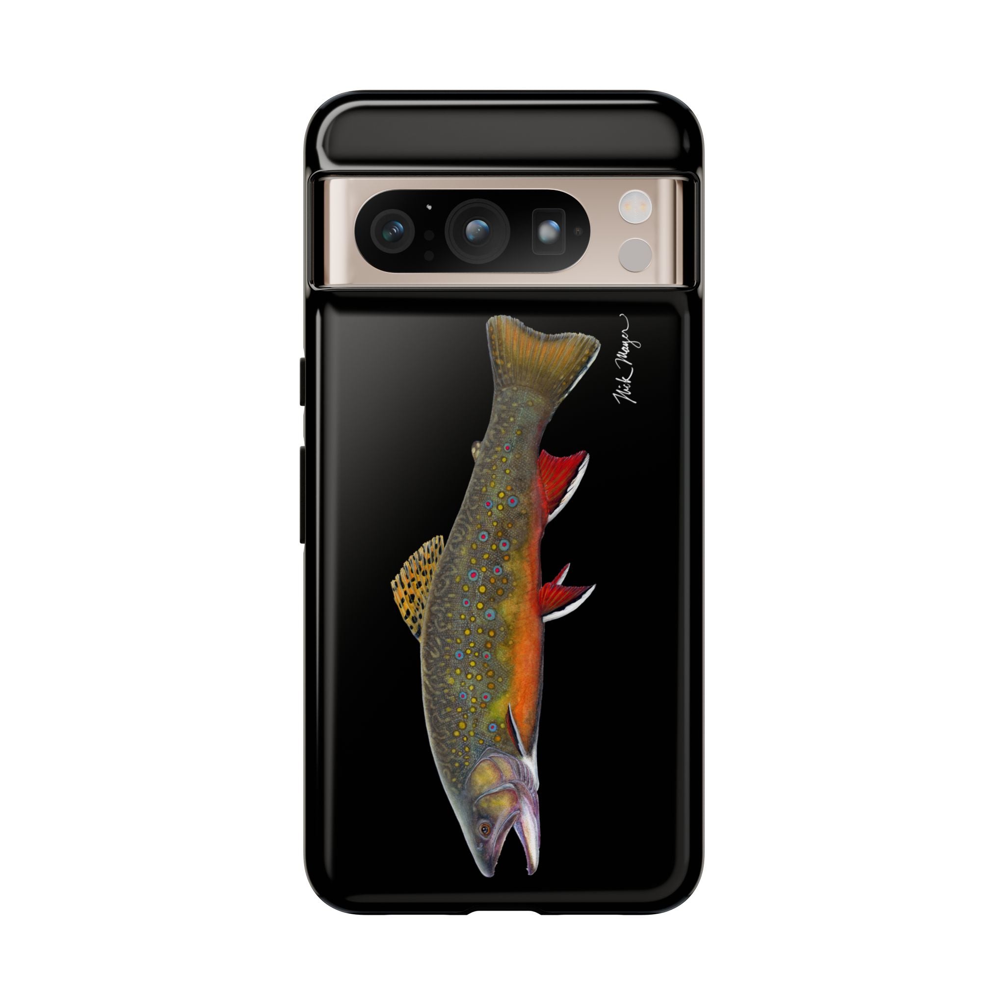 Brook Trout Black Phone Cases (Samsung) Printify