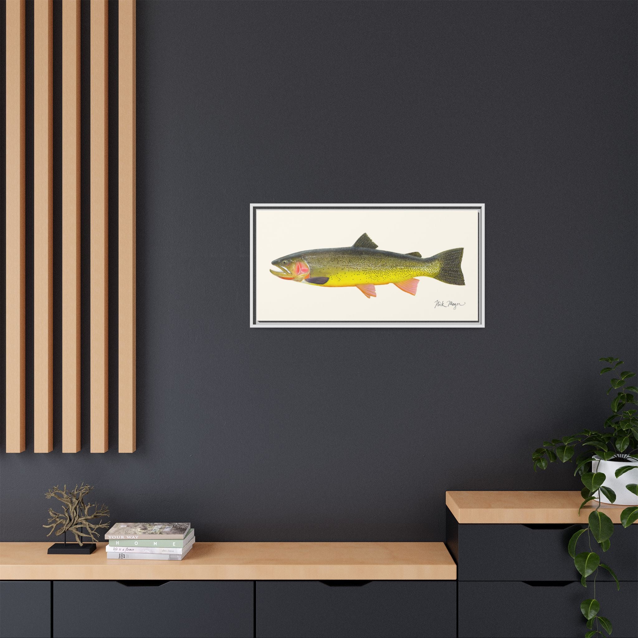 Cutthroat Trout III Framed Canvas Print Printify