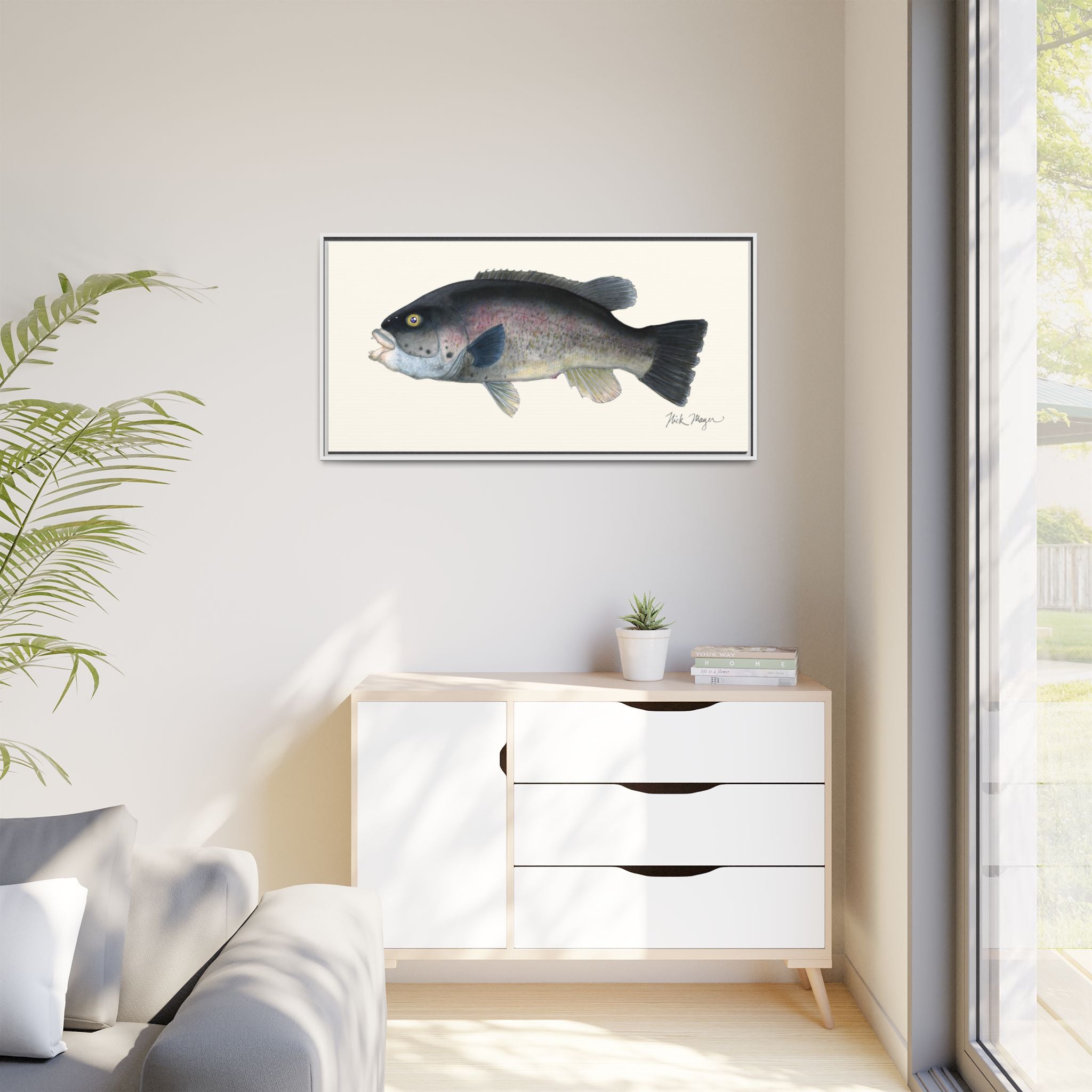 Tautog / Blackfish Framed Canvas Print Printify