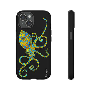 Blue Ringed Octopus Black iPhone 15 Case