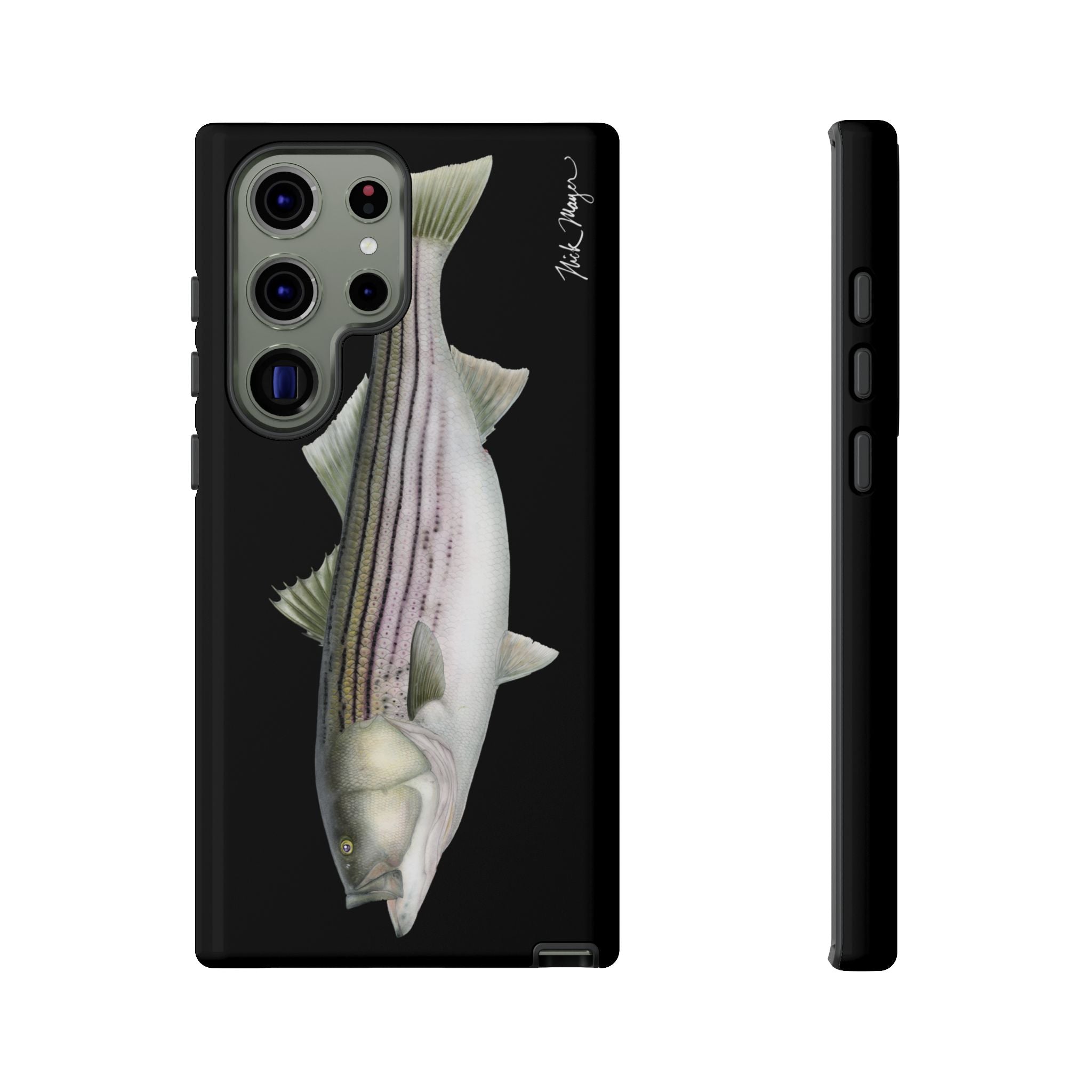 30 lb Striper Black Phone Case (Samsung) Printify
