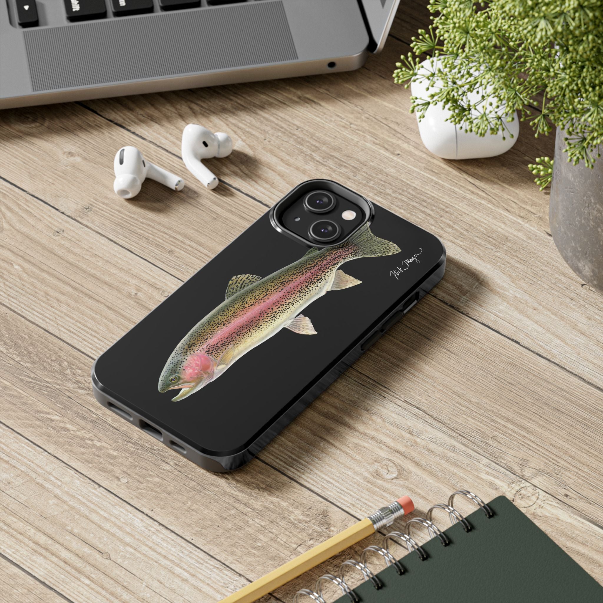 Rainbow Trout Black Phone Case (iPhone)