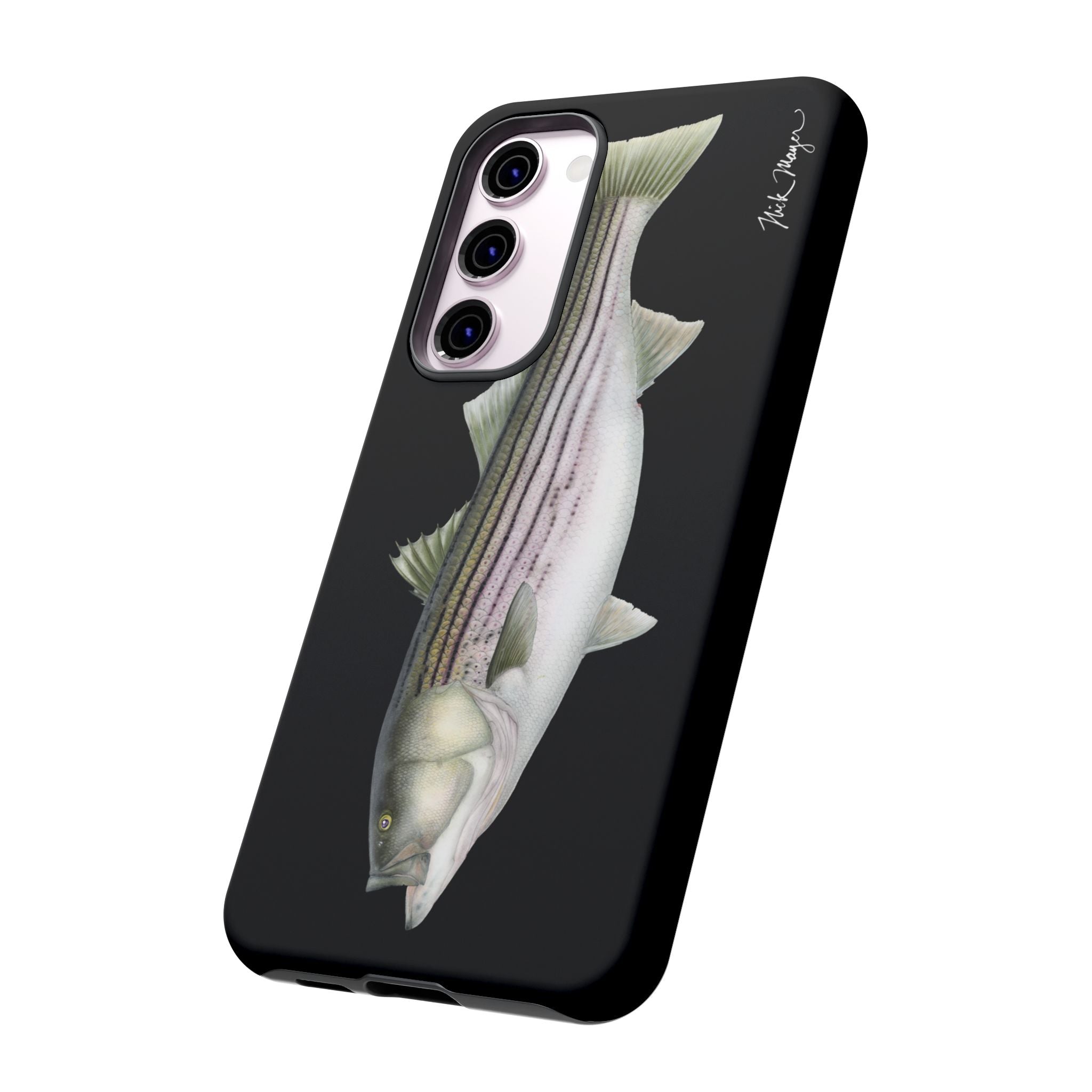 30 lb Striper Black Phone Case (Samsung) Printify