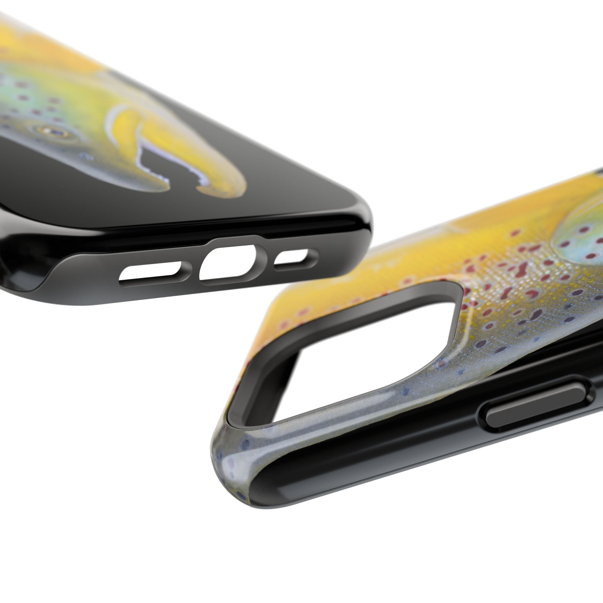 Brown Trout 3 Face Black MagSafe iPhone Case