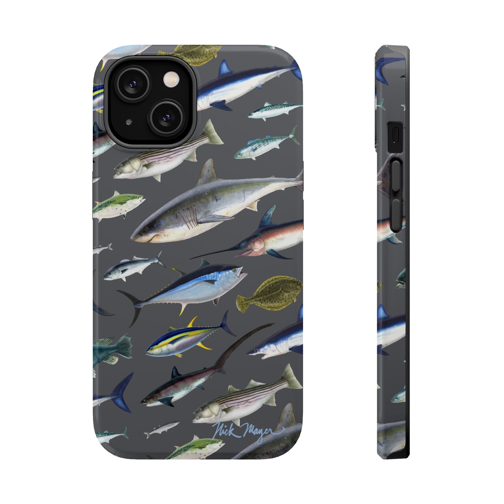 New England Offshore Fish Grey MagSafe iPhone Case