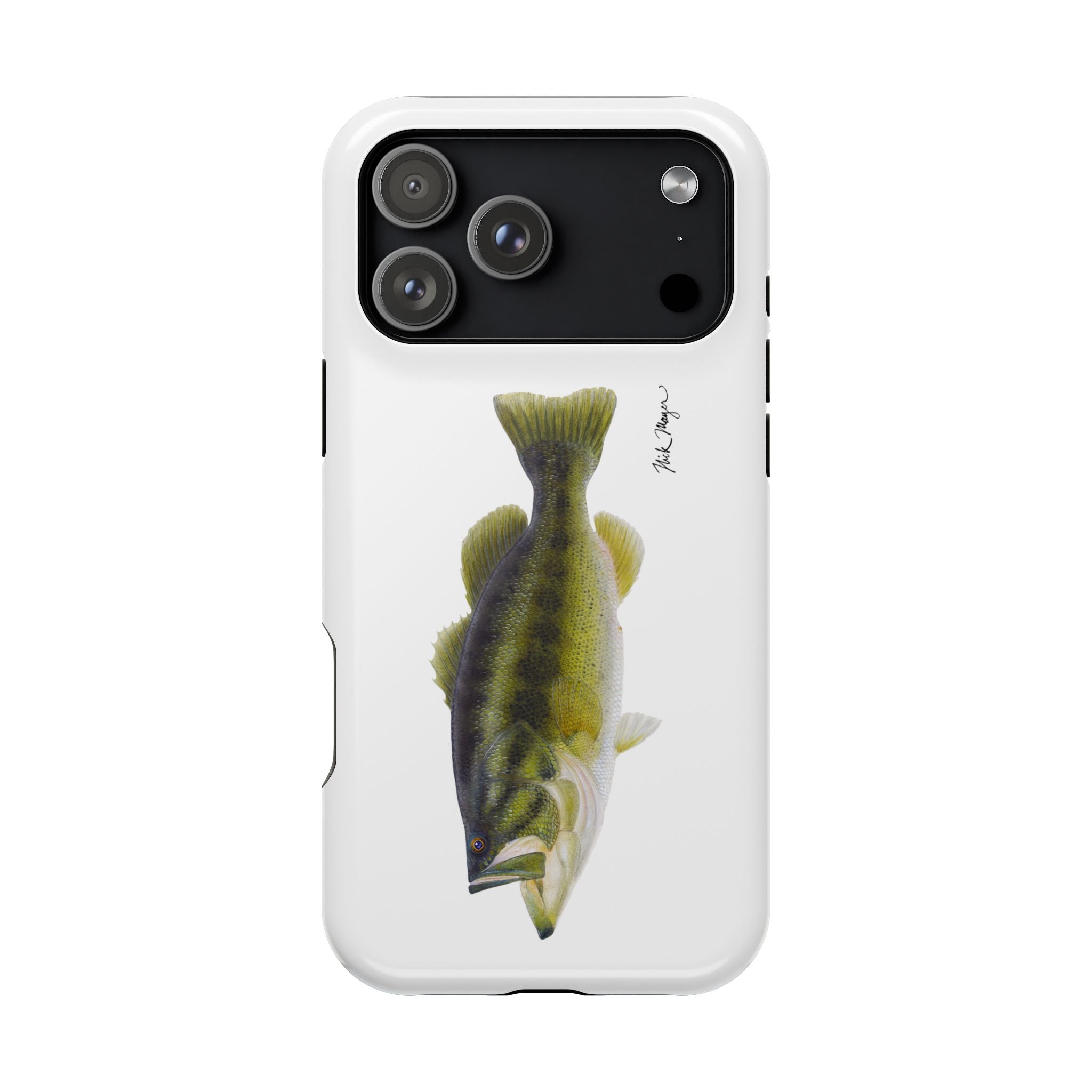 Largemouth Bass MagSafe White iPhone Case