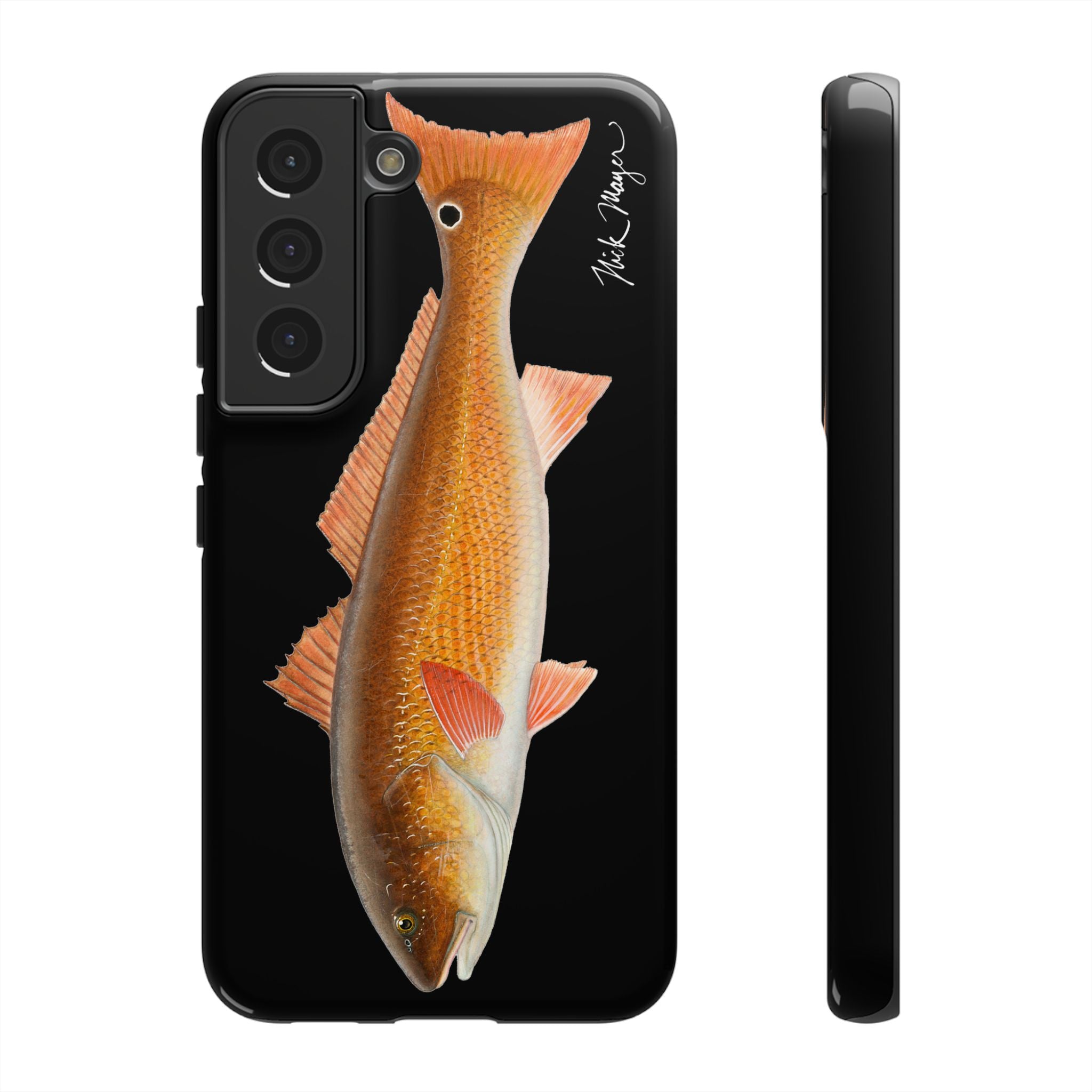 Redfish Black Phone Case (Samsung) Printify
