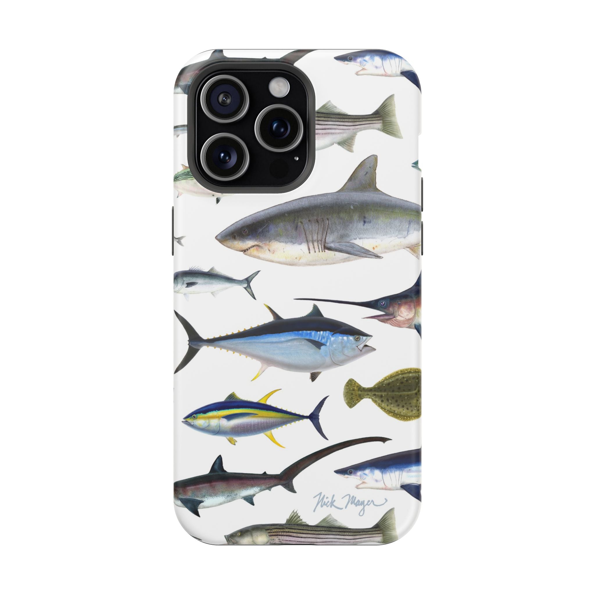 New England Fish White MagSafe iPhone Case