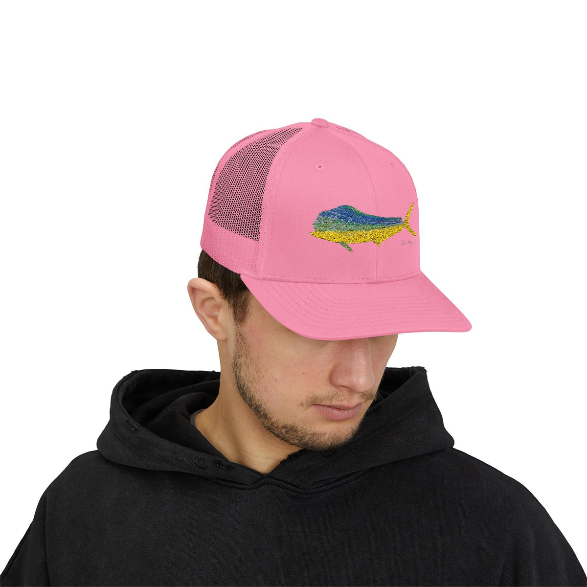 Bull Mahi Embroidered Snapback Trucker Hat Printify