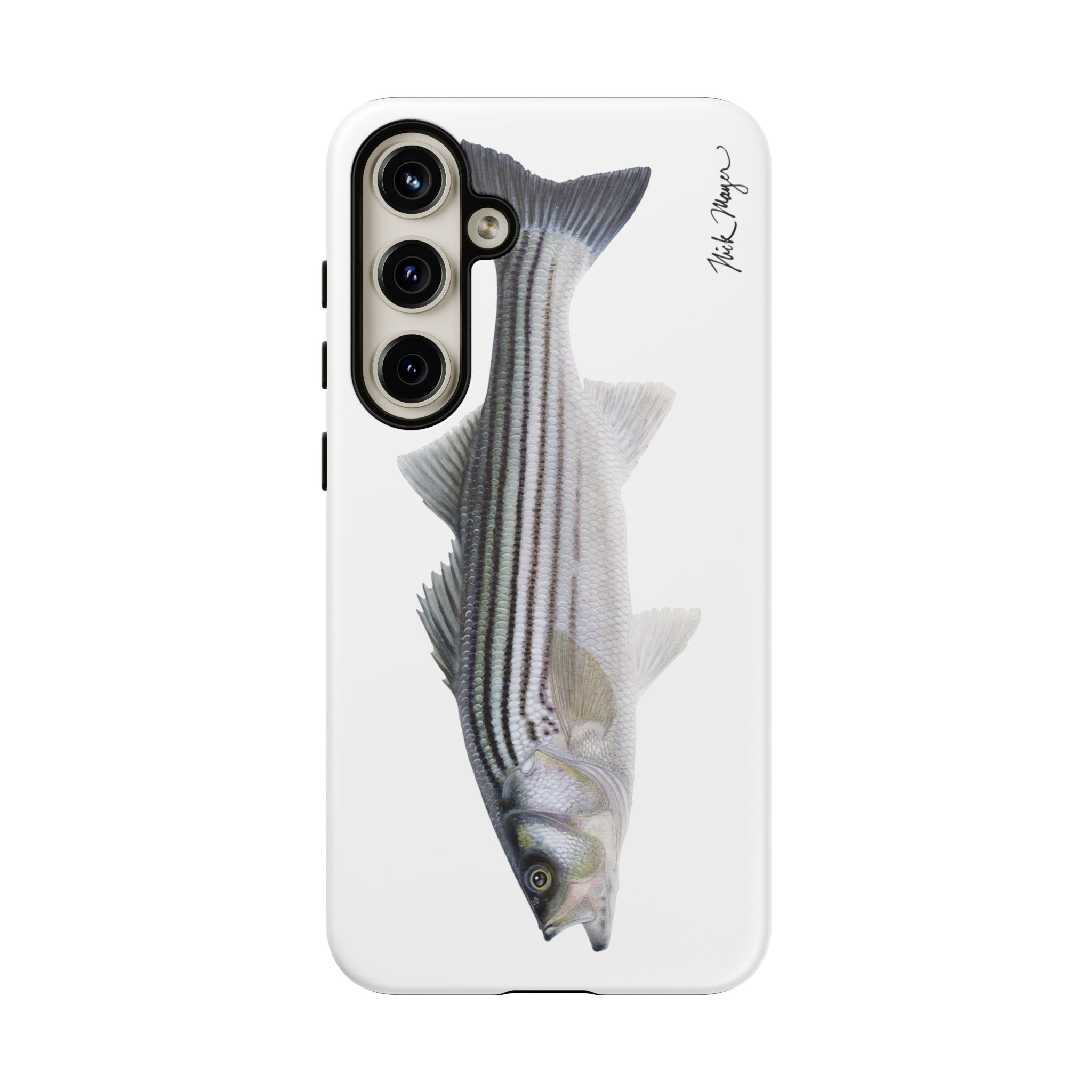 Schoolie Striper White Phone Case (Samsung) Printify