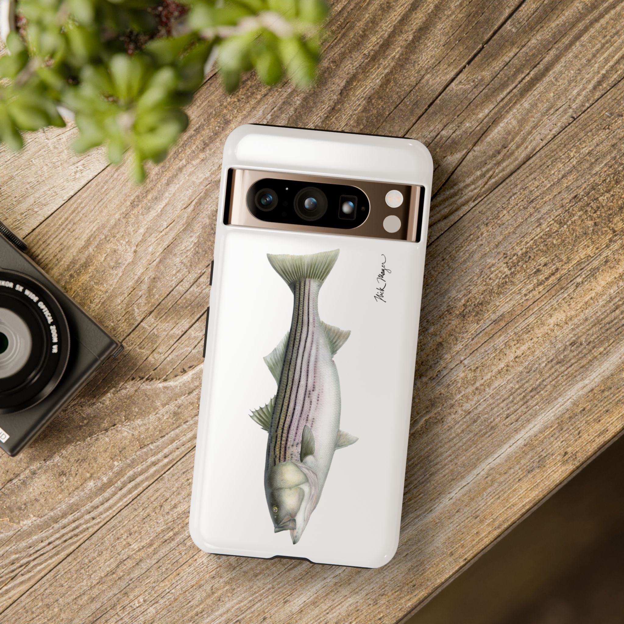 30 lb Striper White Phone Case (Samsung) Printify