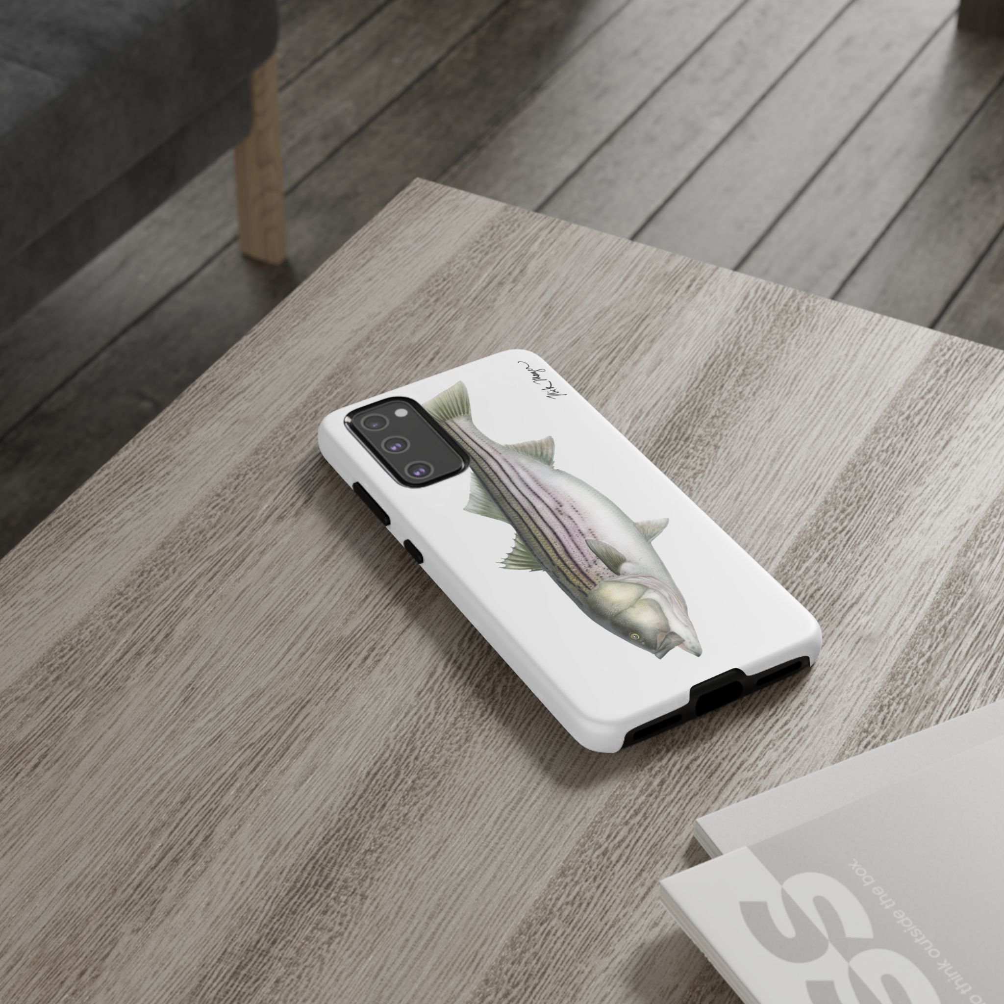 30 lb Striper White Phone Case (Samsung) Printify