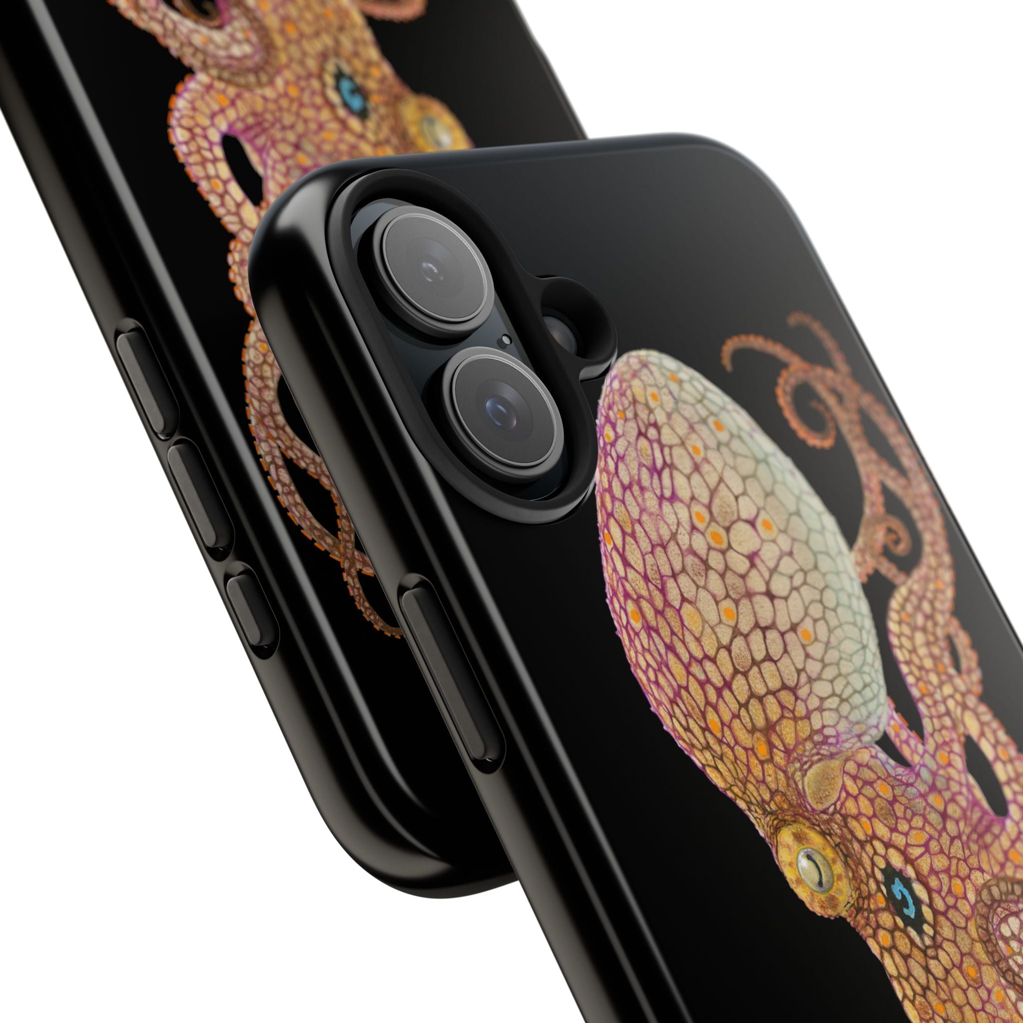 Two Spot Octopus Black Phone Case (iPhone)