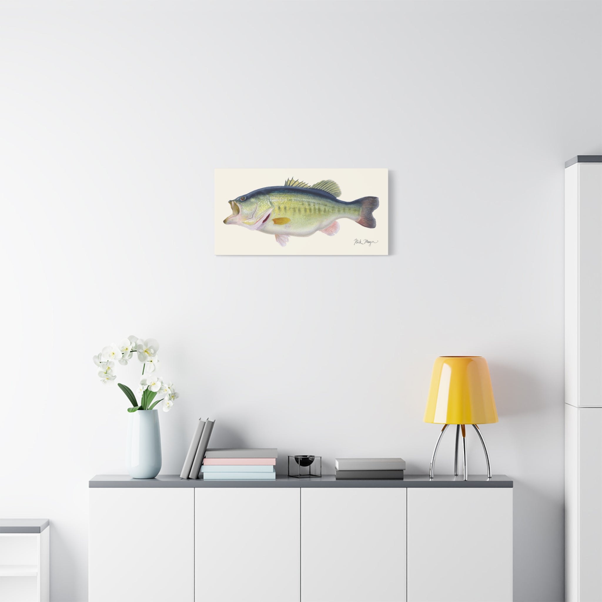 Largemouth Bass III Canvas Print Printify