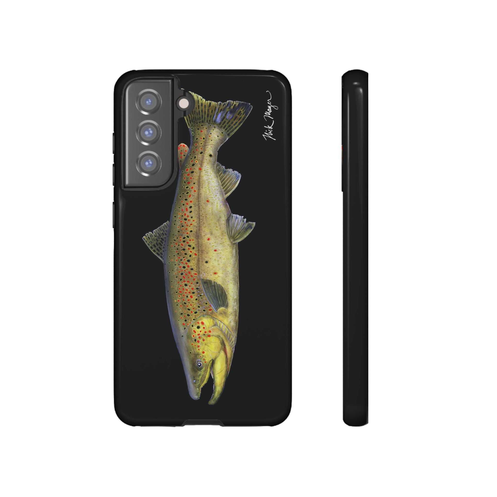 Brown Trout Black Phone Case (Samsung)