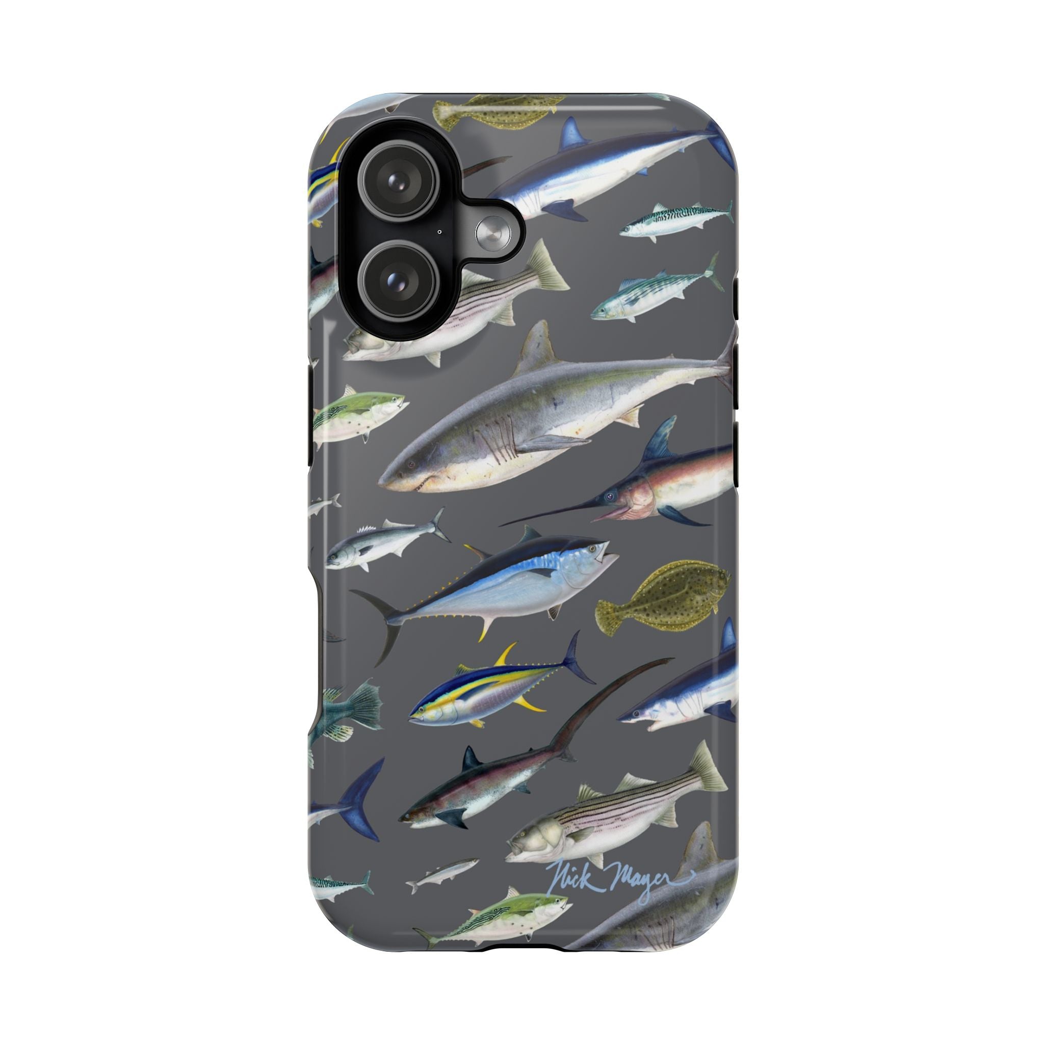 New England Offshore Fish Grey MagSafe iPhone Case