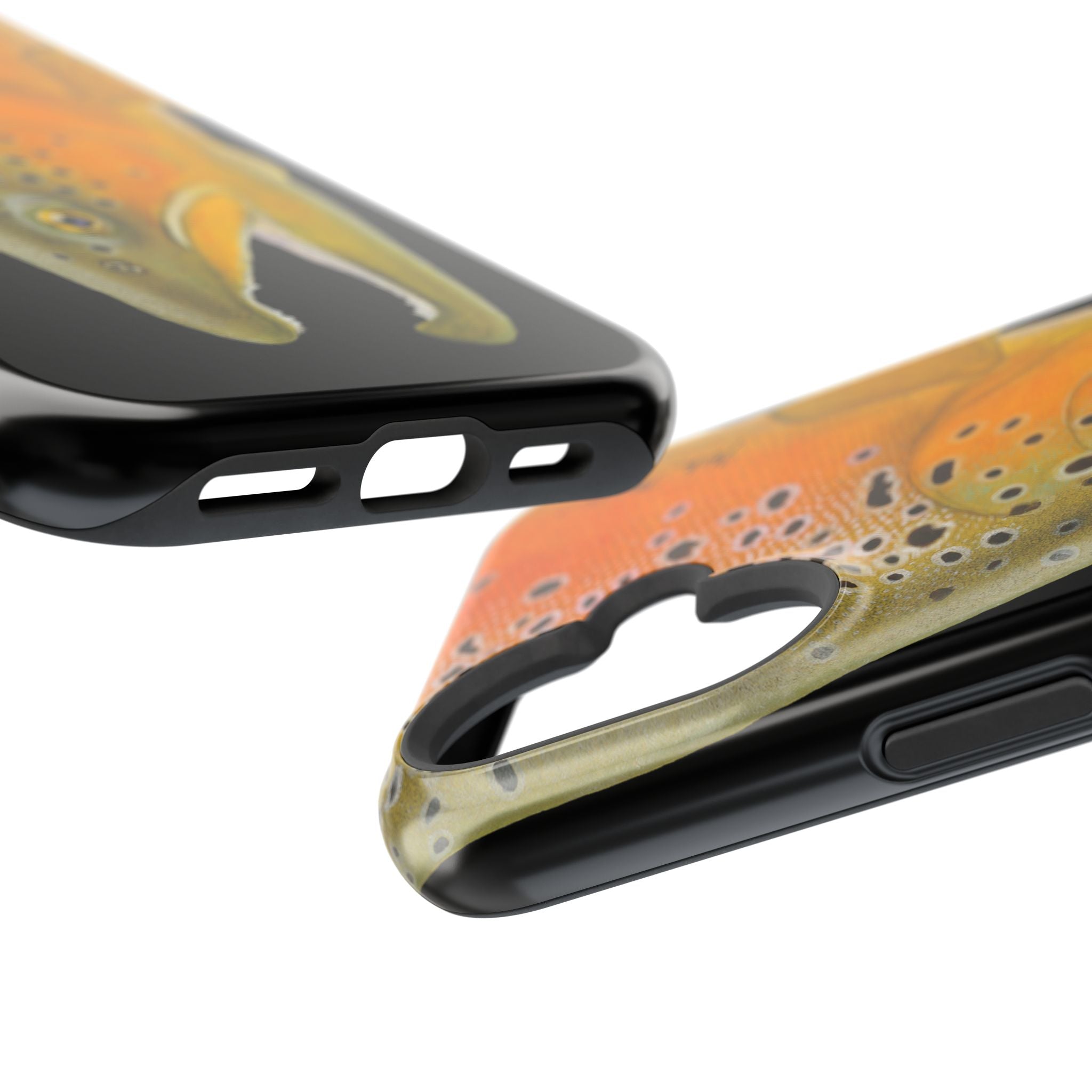 Brown Trout 2 Black MagSafe iPhone Case