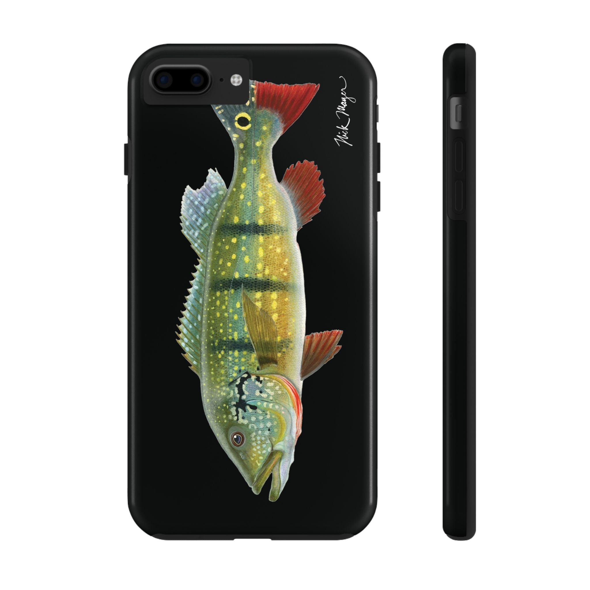 Peacock Bass Black iPhone Case