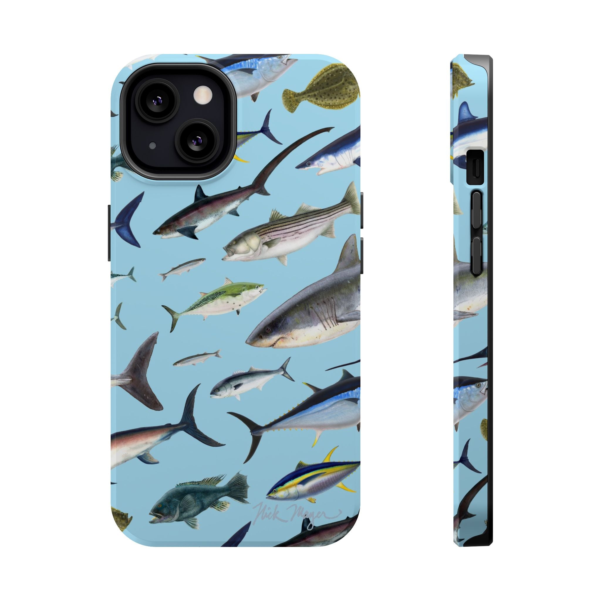 New England Fish Blue MagSafe iPhone Case