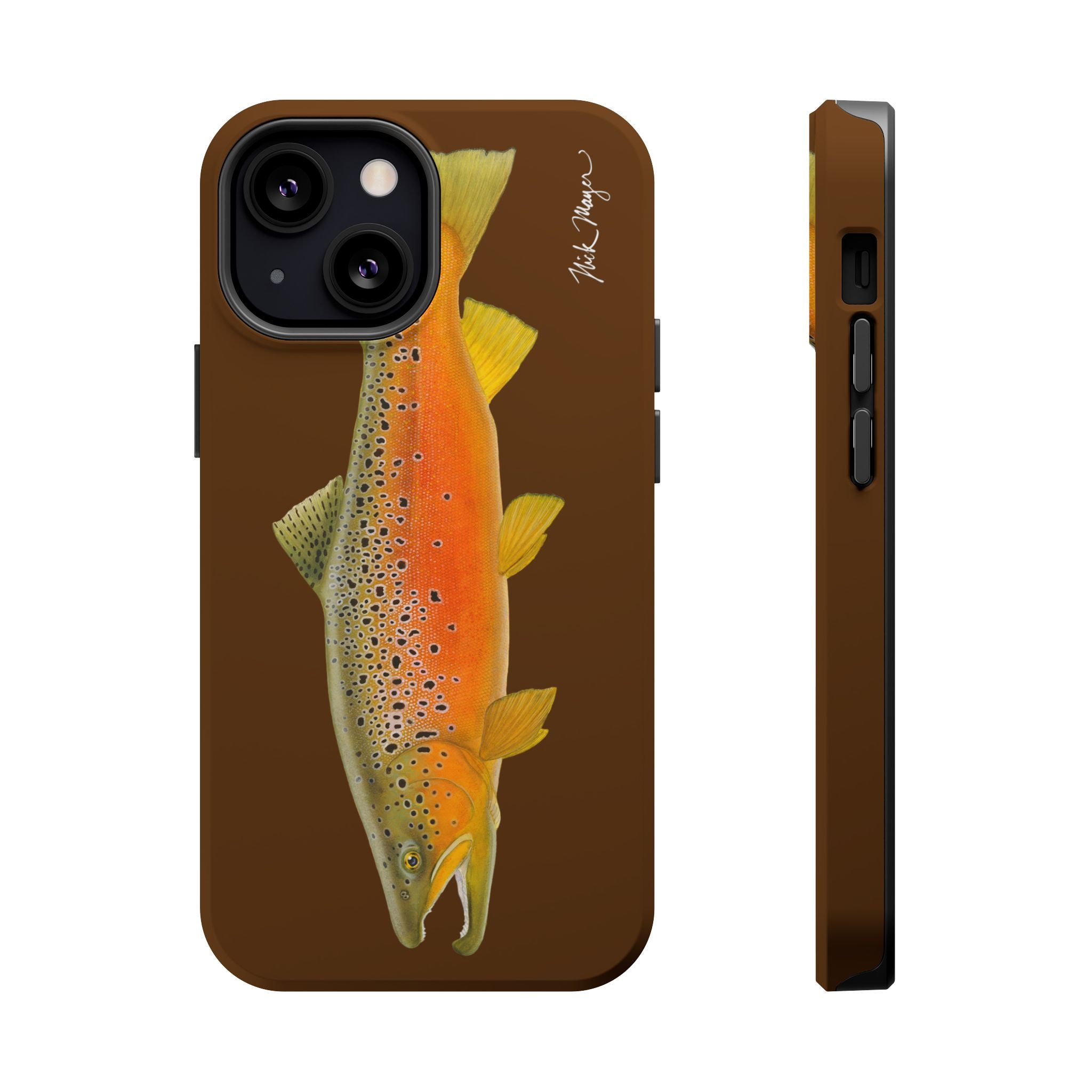 Brown Trout 2 Brown MagSafe iPhone Case, Limited Run