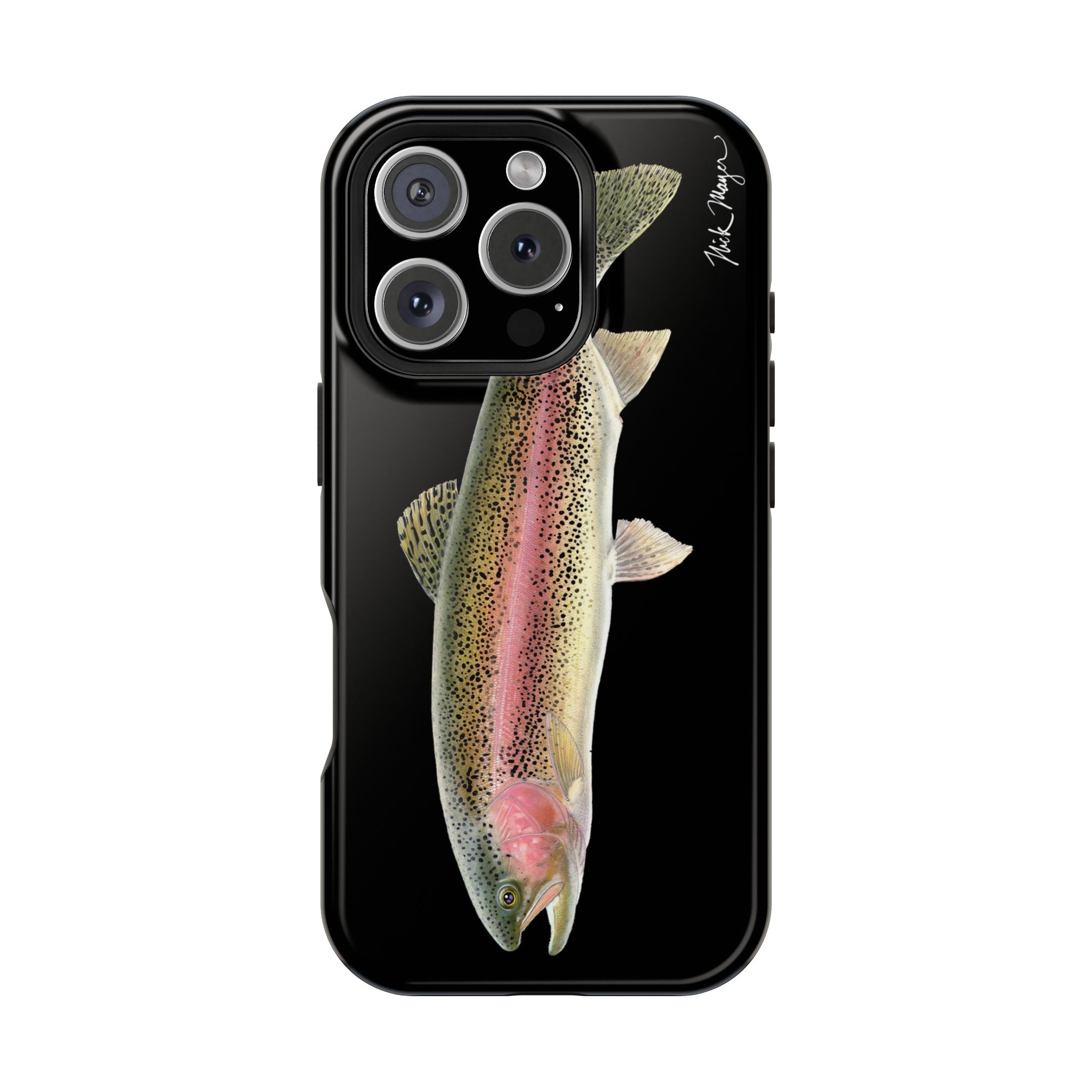 Rainbow Trout MagSafe Black iPhone Case