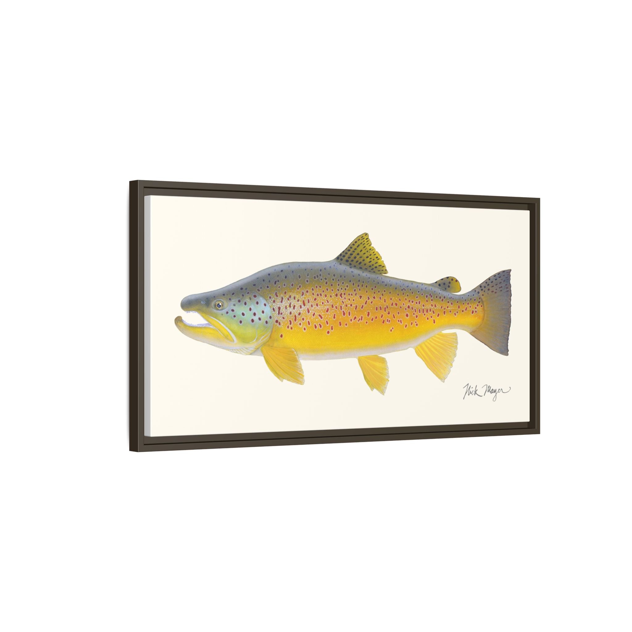 Brown Trout III Framed Canvas Print Printify
