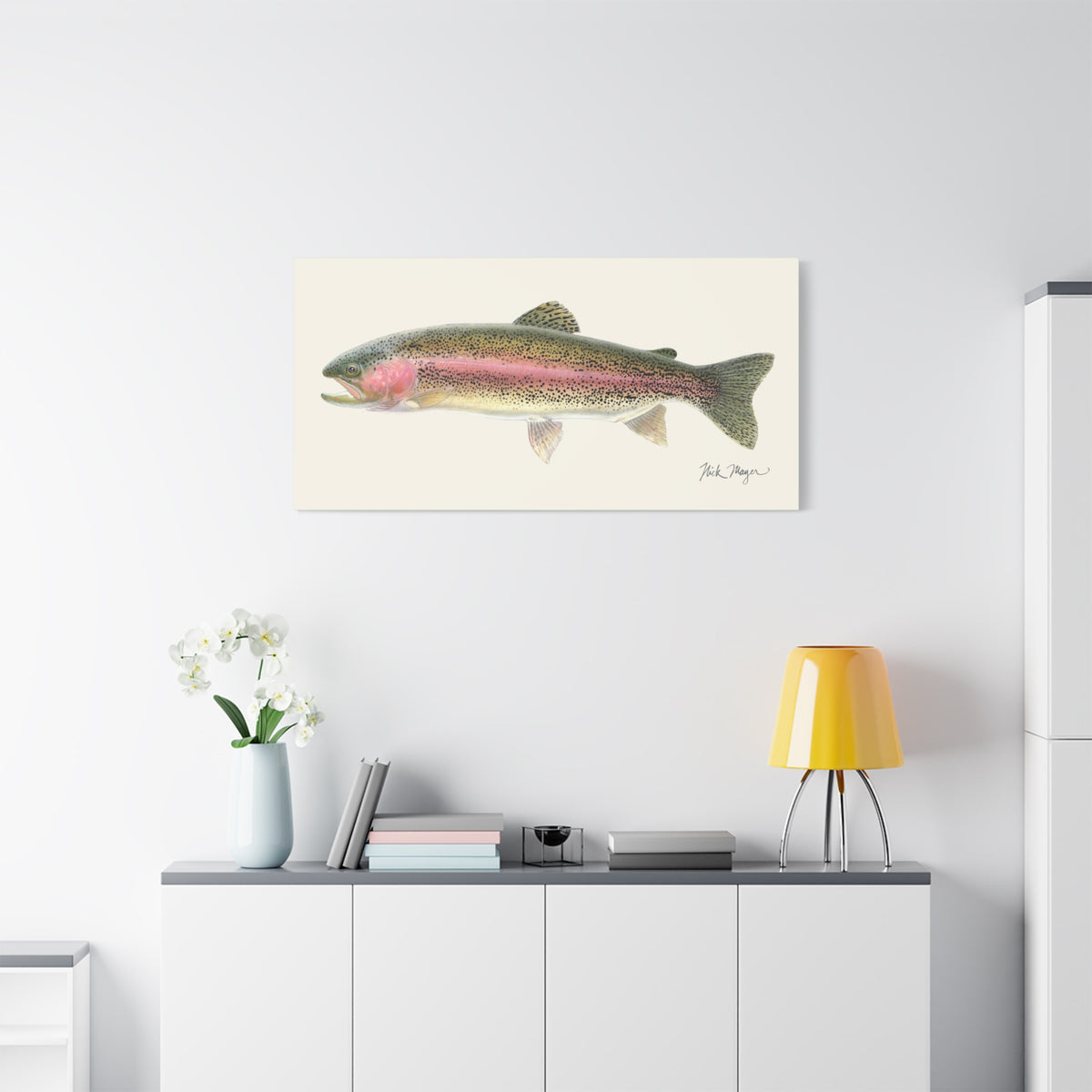 Rainbow Trout Canvas Print Printify