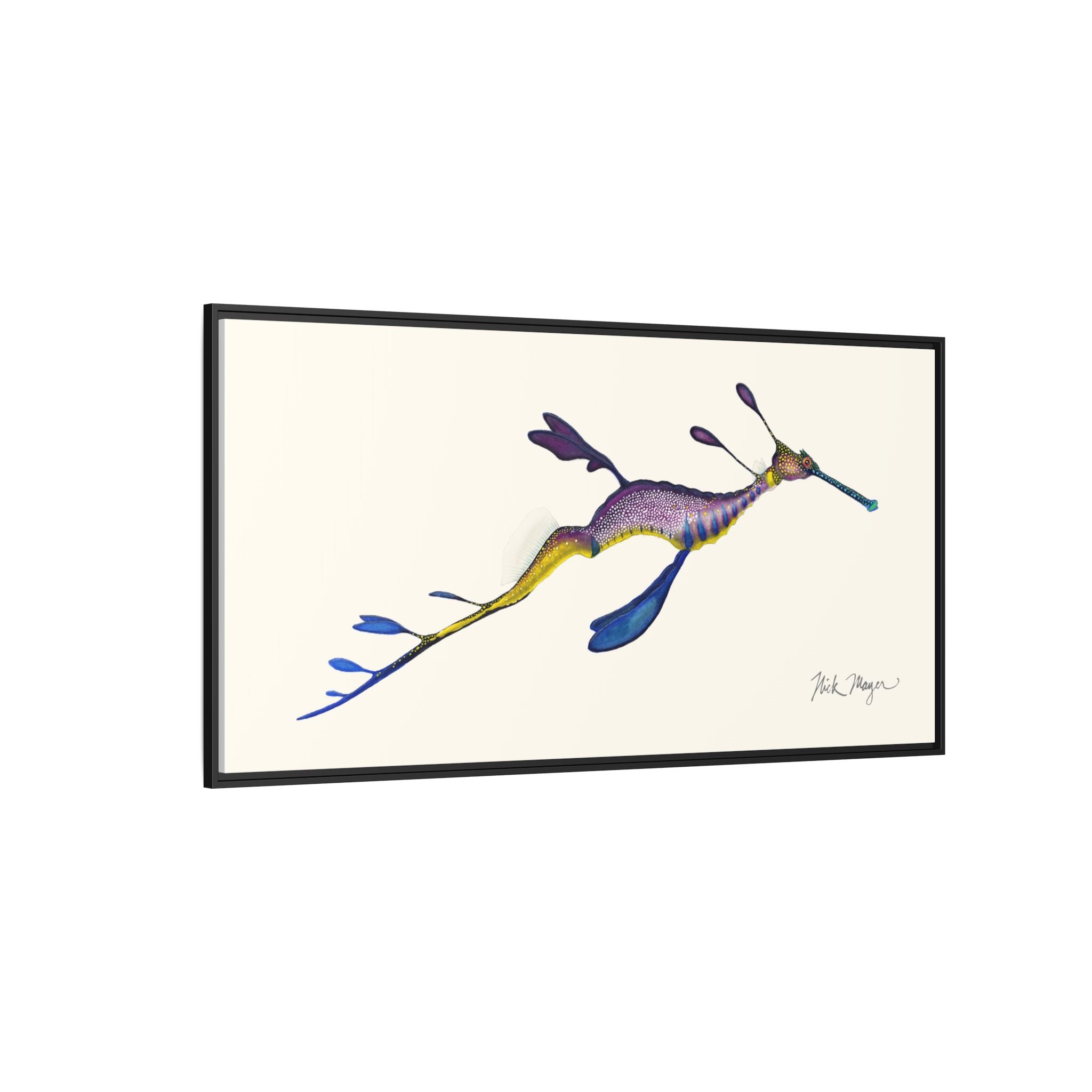 Weedy Sea Dragon Framed Canvas Print Printify