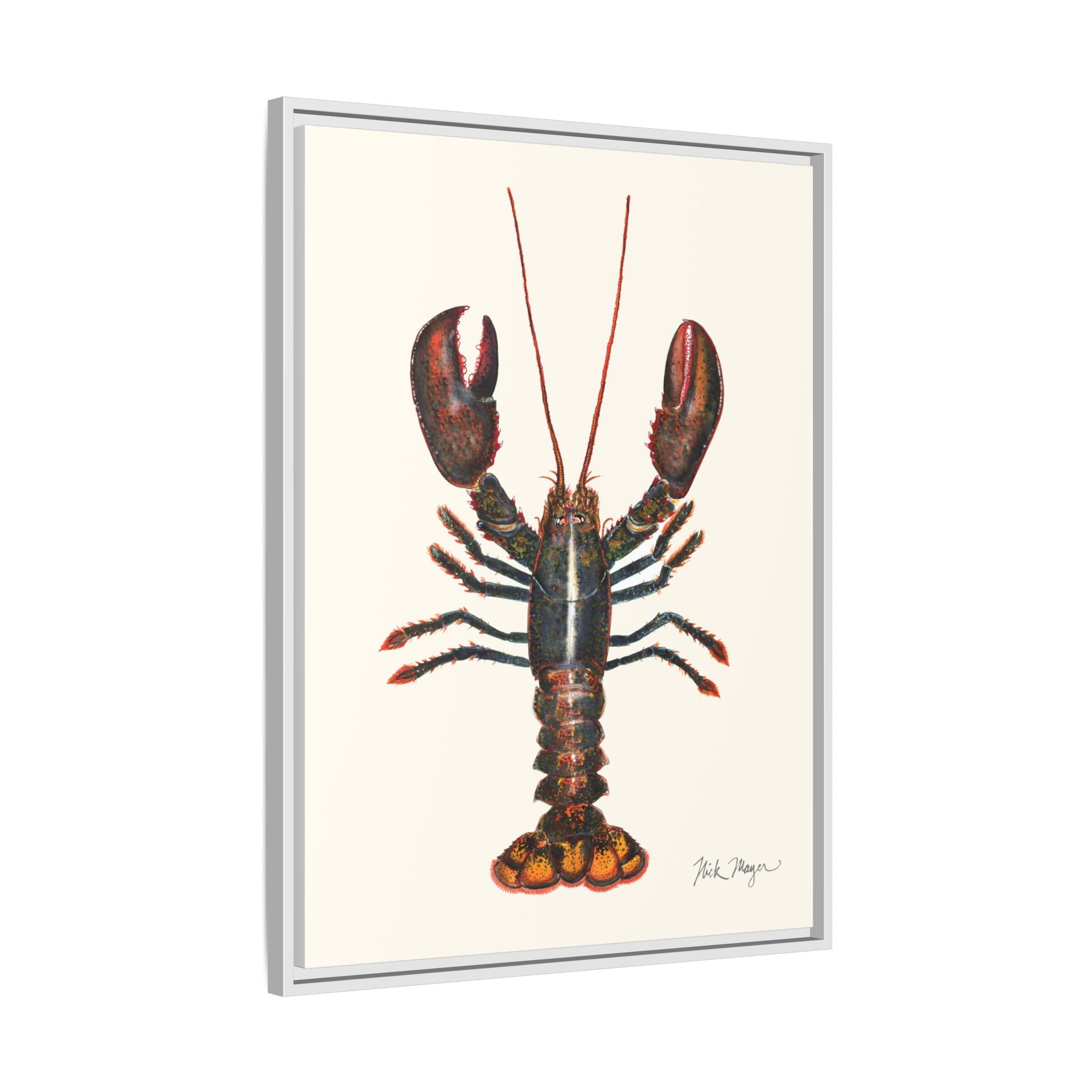 Northern Lobster Framed Canvas Print Printify