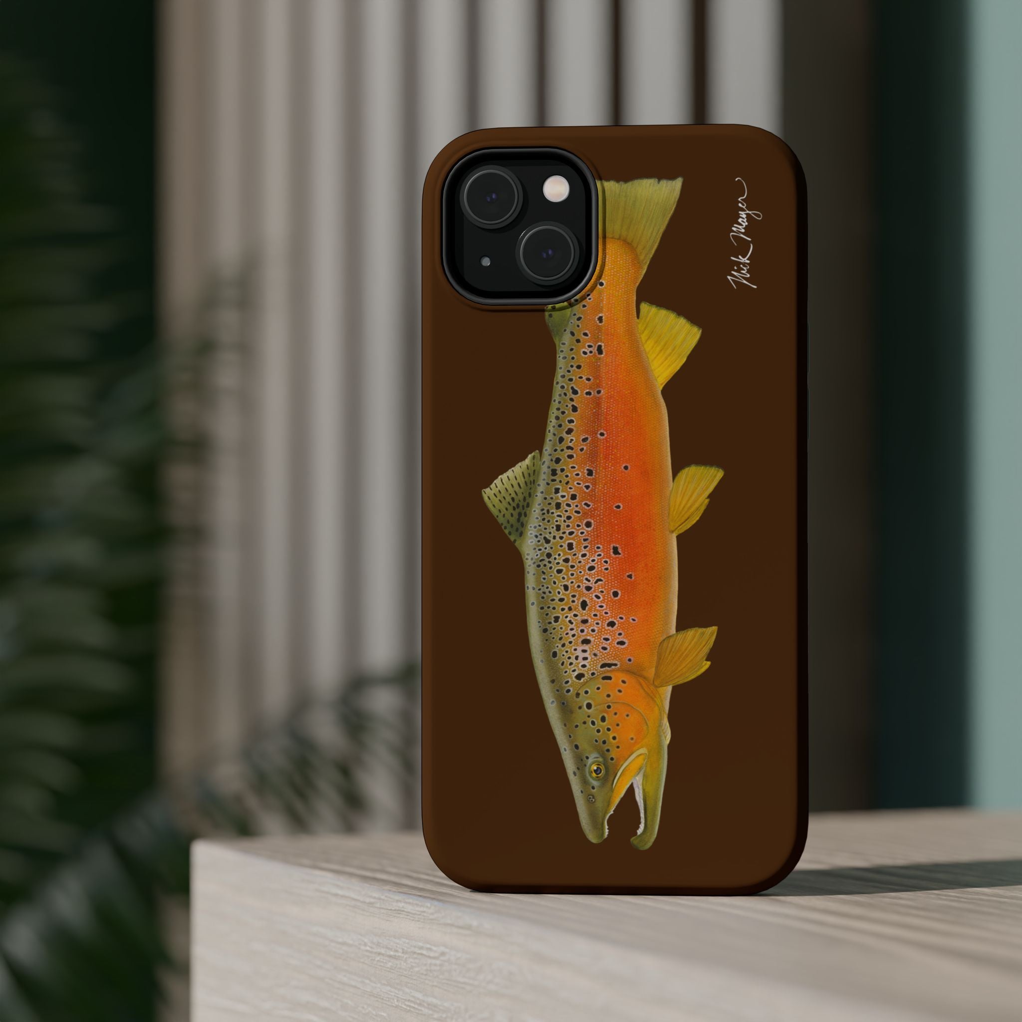 Brown Trout 2 Brown MagSafe iPhone Case, Limited Run