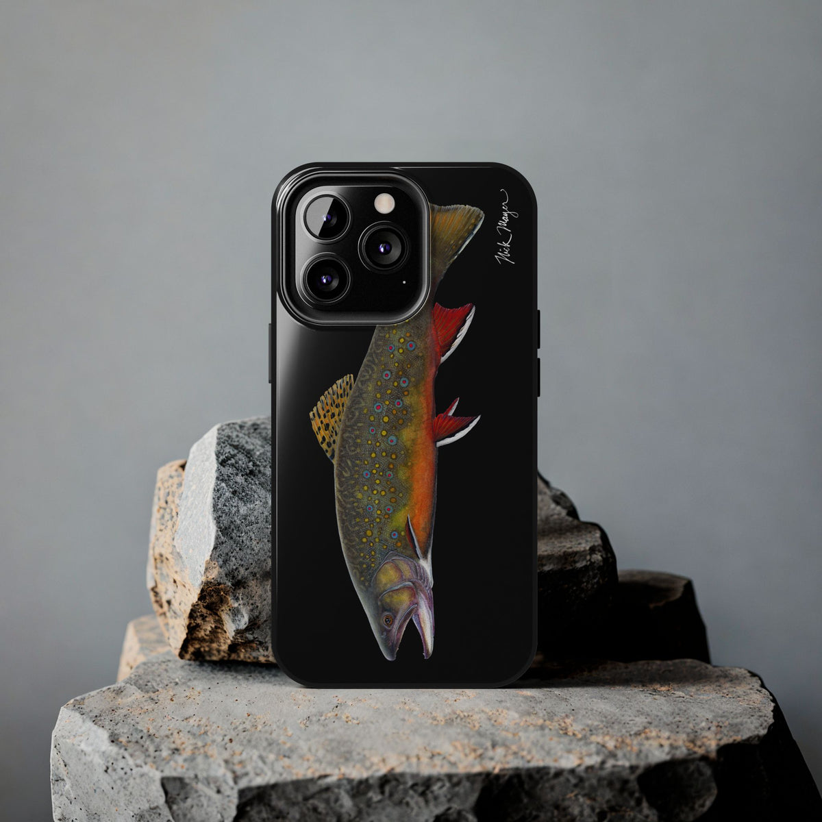 Brook Trout Black Phone Case (iPhone) Printify