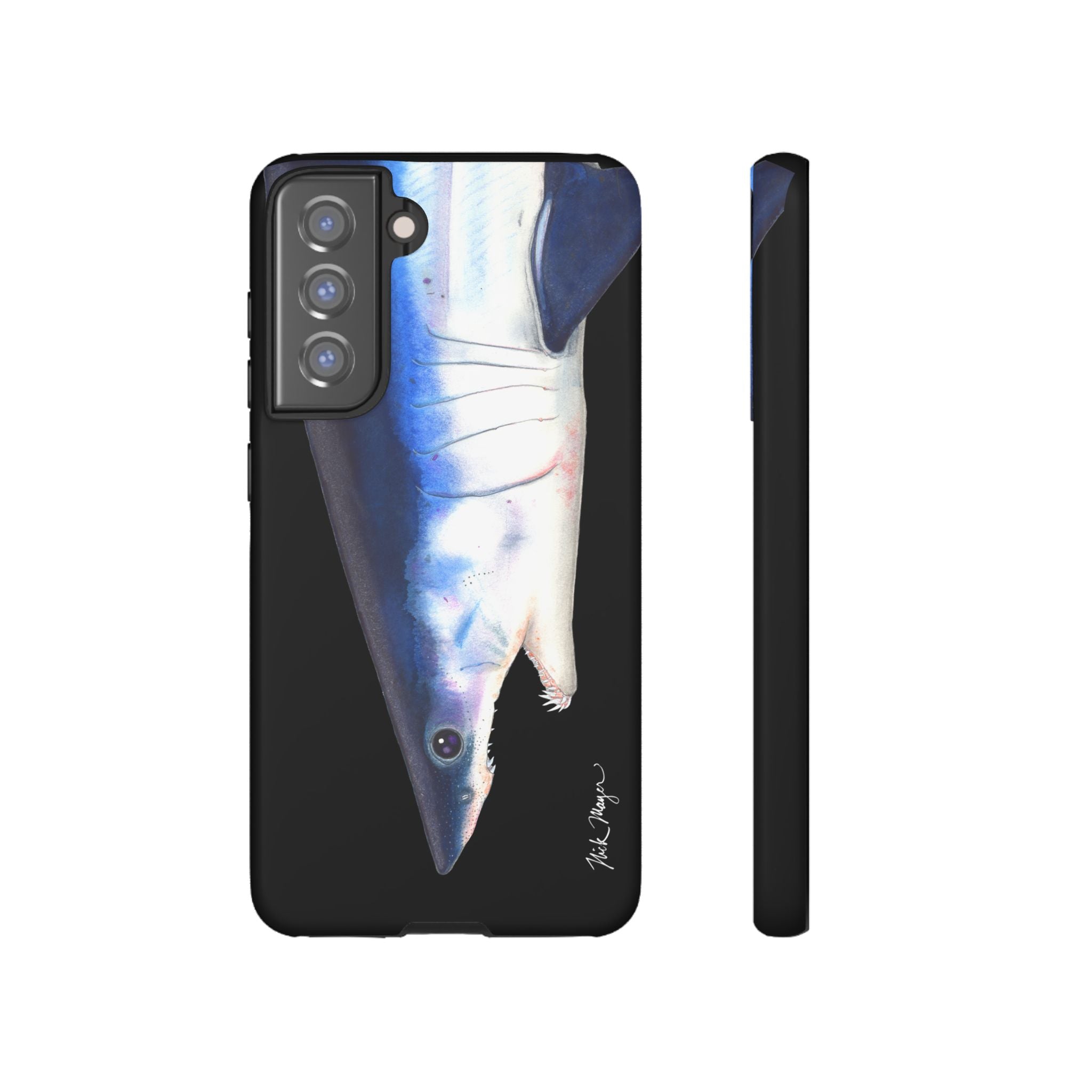 Mako Shark Face Black Phone Case (Samsung) Printify
