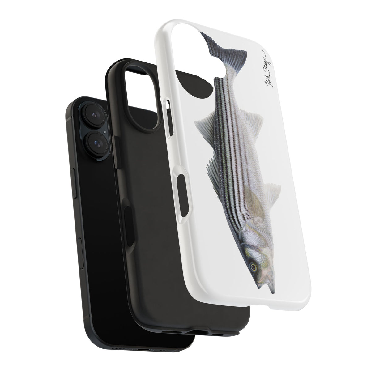 Schoolie Striper White Phone Case (iPhone) Printify
