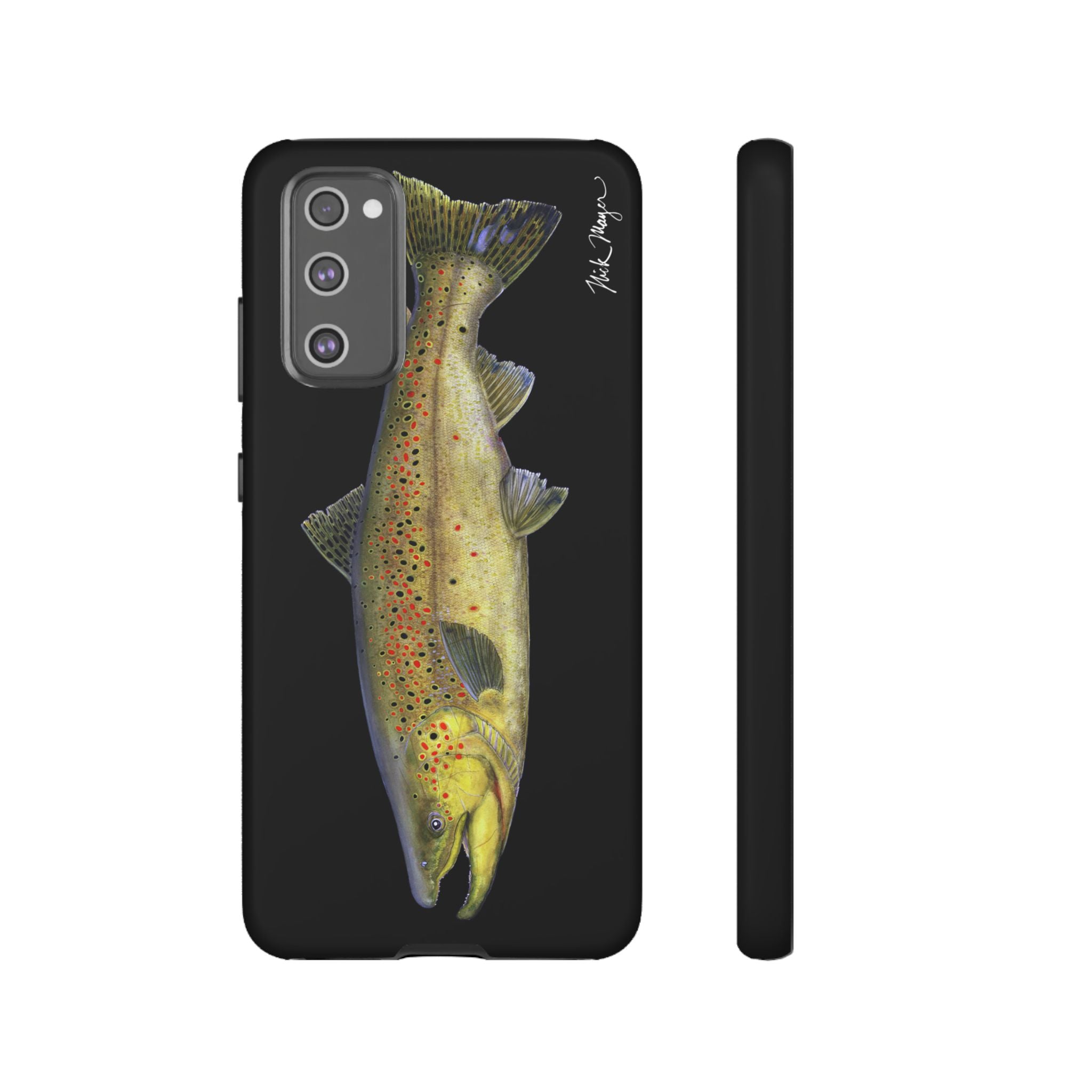 Brown Trout Black Phone Case (Samsung)