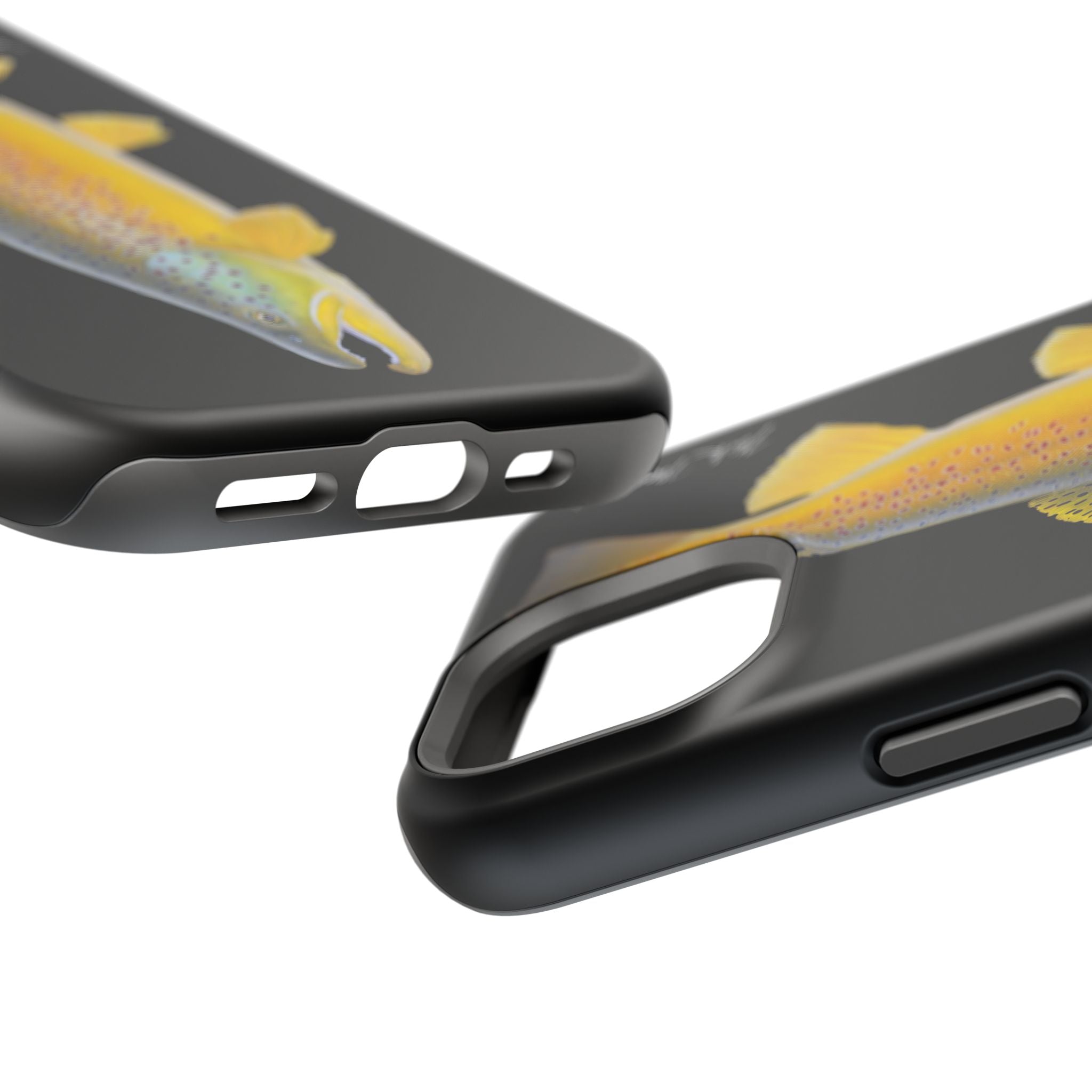 Brown Trout 3 Black MagSafe iPhone Case