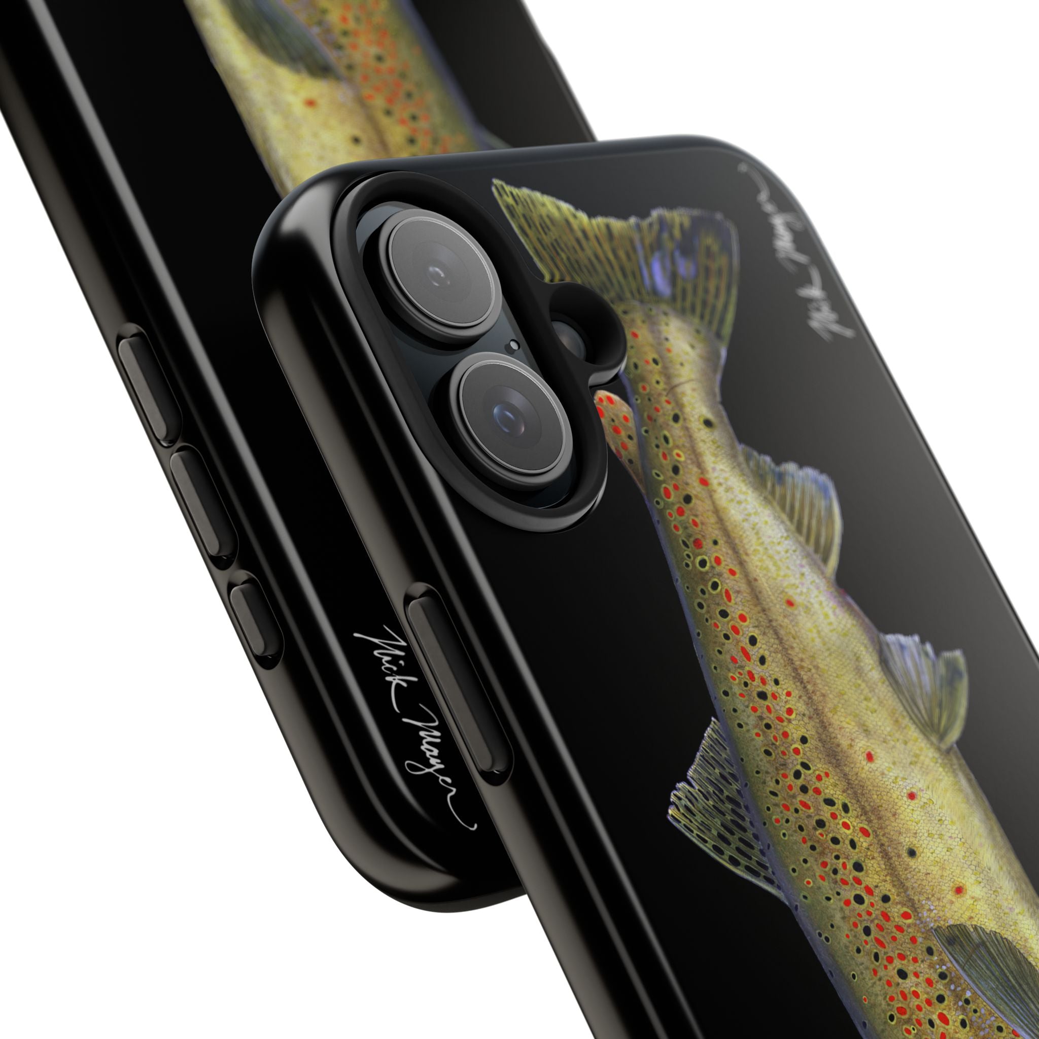 Brown Trout Black Phone Case (iPhone)