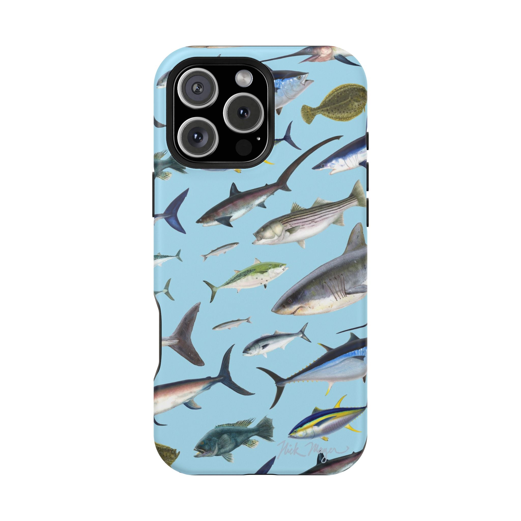 New England Fish Blue MagSafe iPhone Case